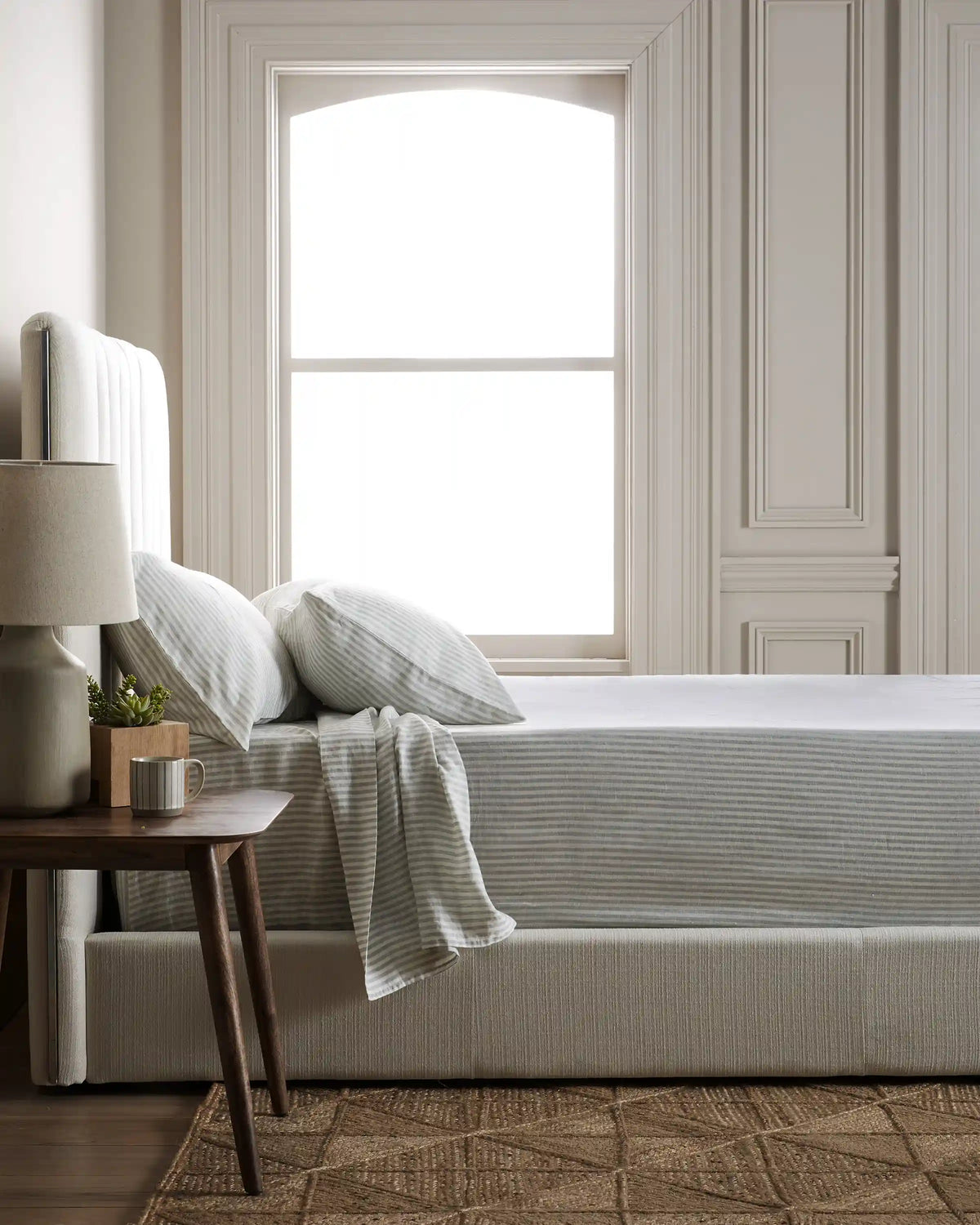 European Linen Stripe Deluxe Bedding Bundle