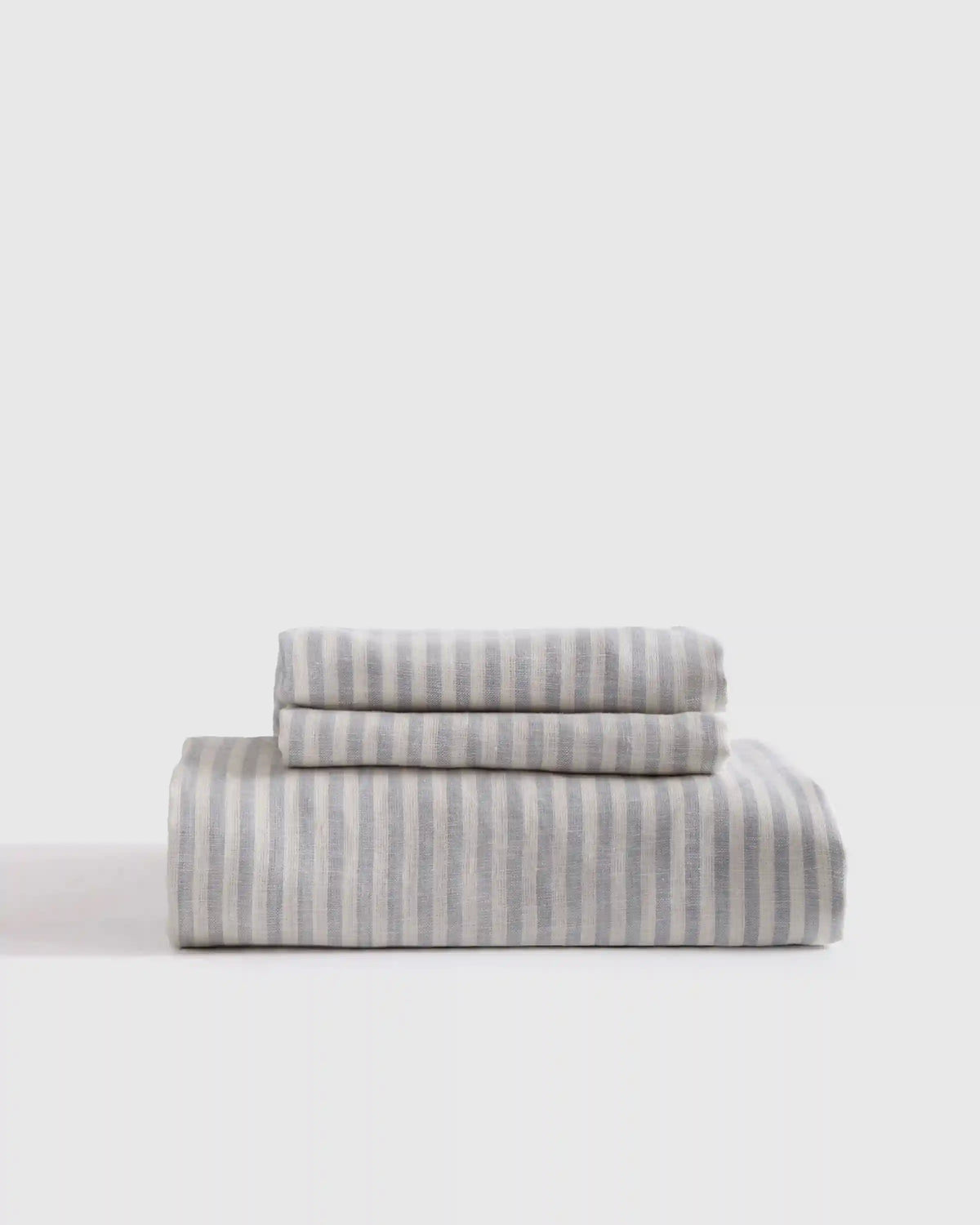 European Linen Stripe Fitted Sheet Set