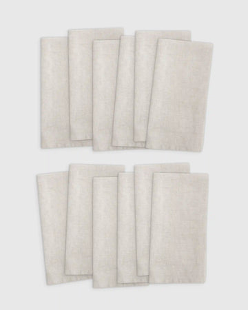 European Linen Chambray Napkin, Set of 12