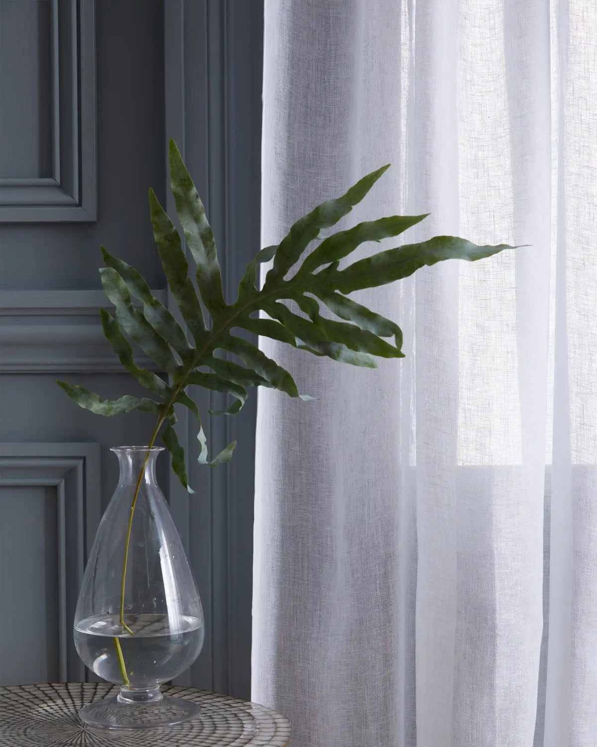European Linen Sheer Curtain Set (Set of 2)