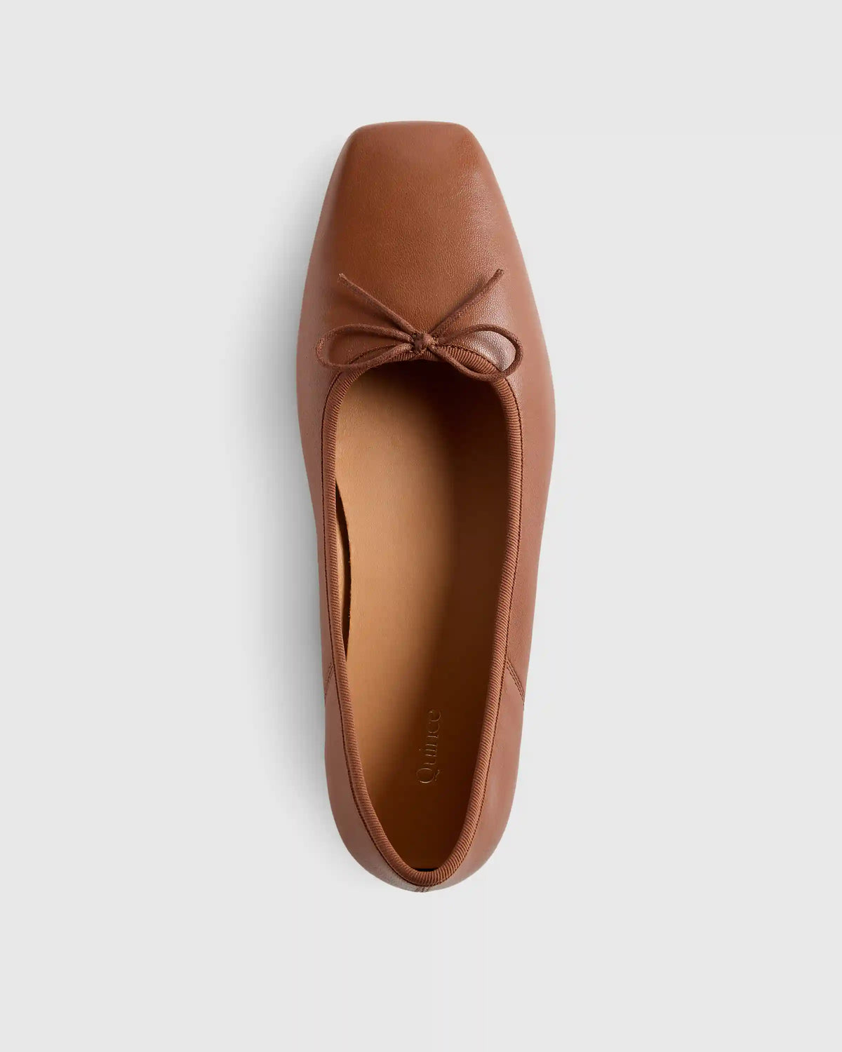 Italian Leather Square Toe Ballet Flat