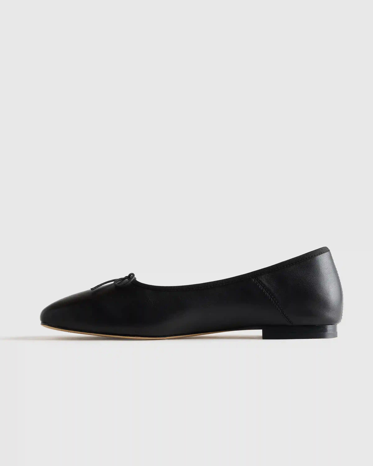 Italian Leather Square Toe Ballet Flat