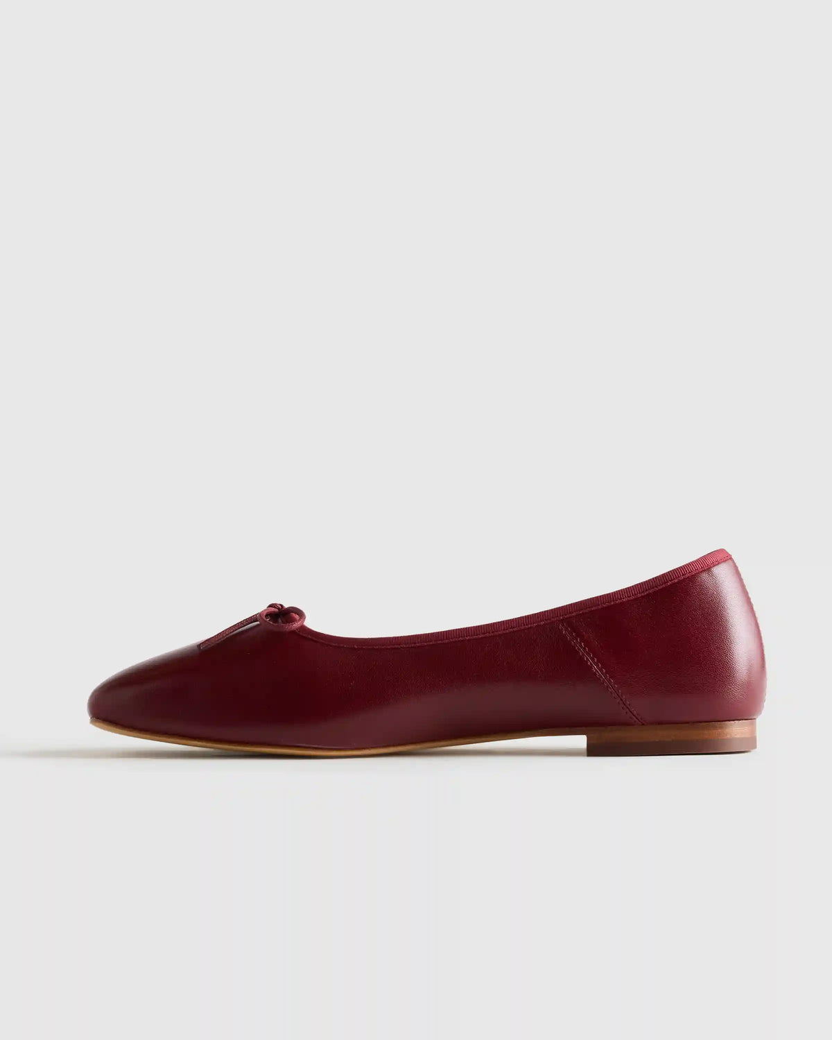 Italian Leather Square Toe Ballet Flat