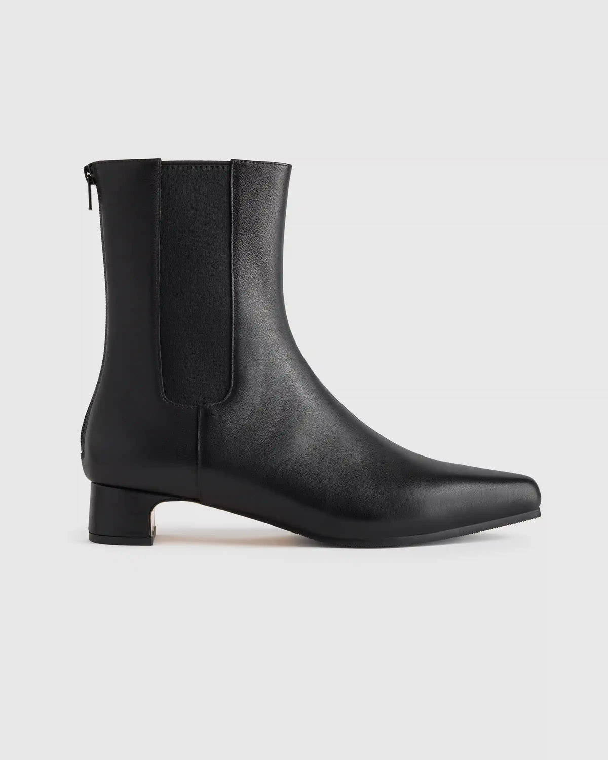 Italian Leather Kitten Heel Ankle Boot