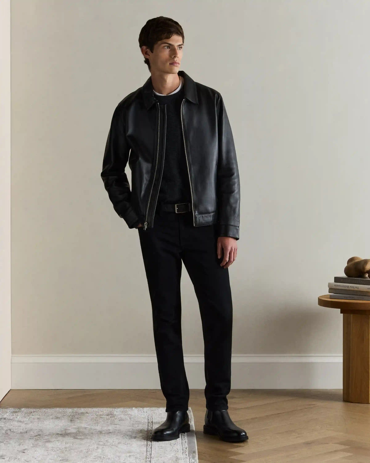 100% Leather Harrington Jacket