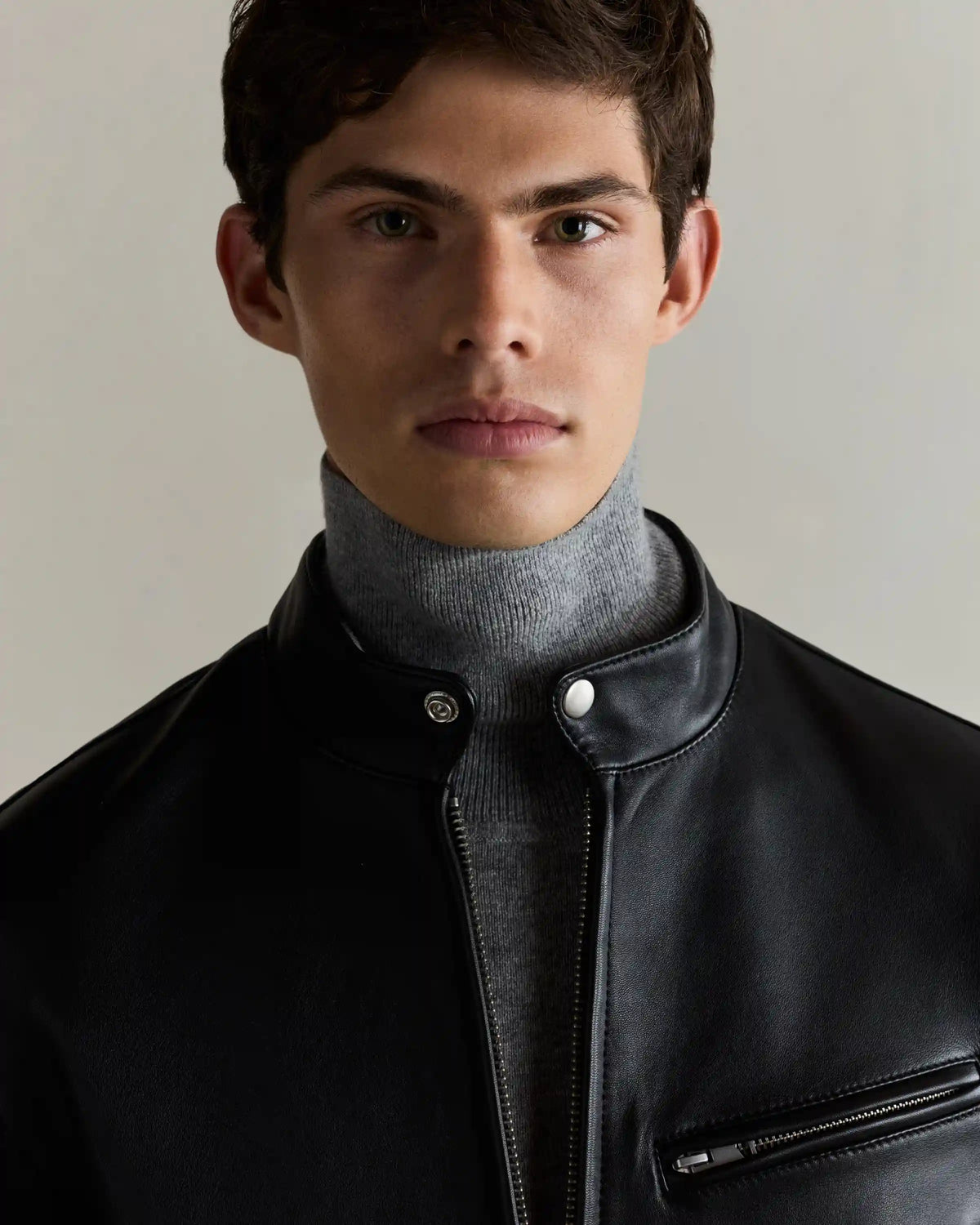 100% Leather Café Racer Jacket