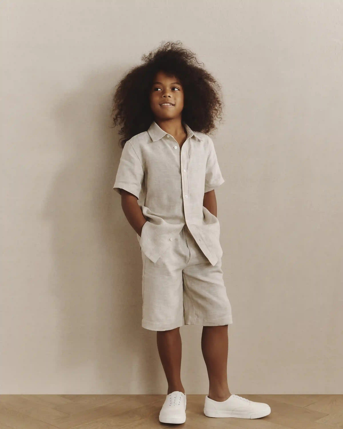 100% European Linen Pull-On Shorts