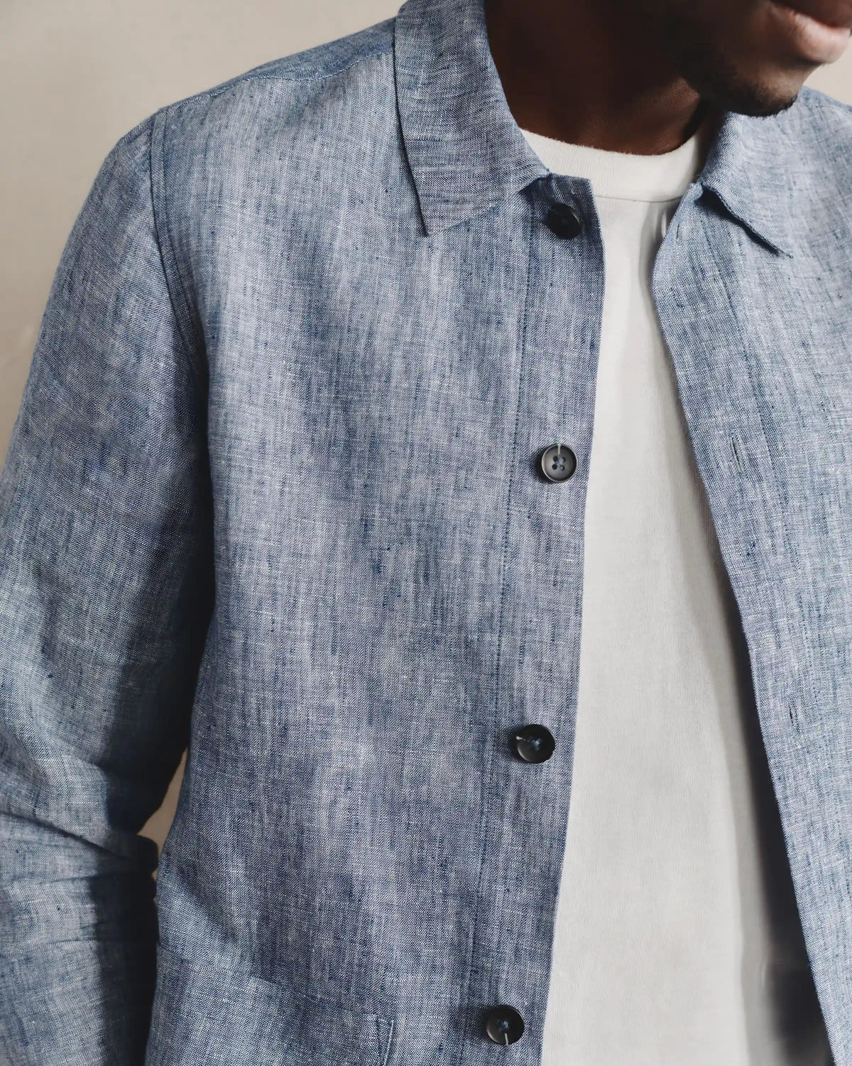100% European Linen Chore Jacket