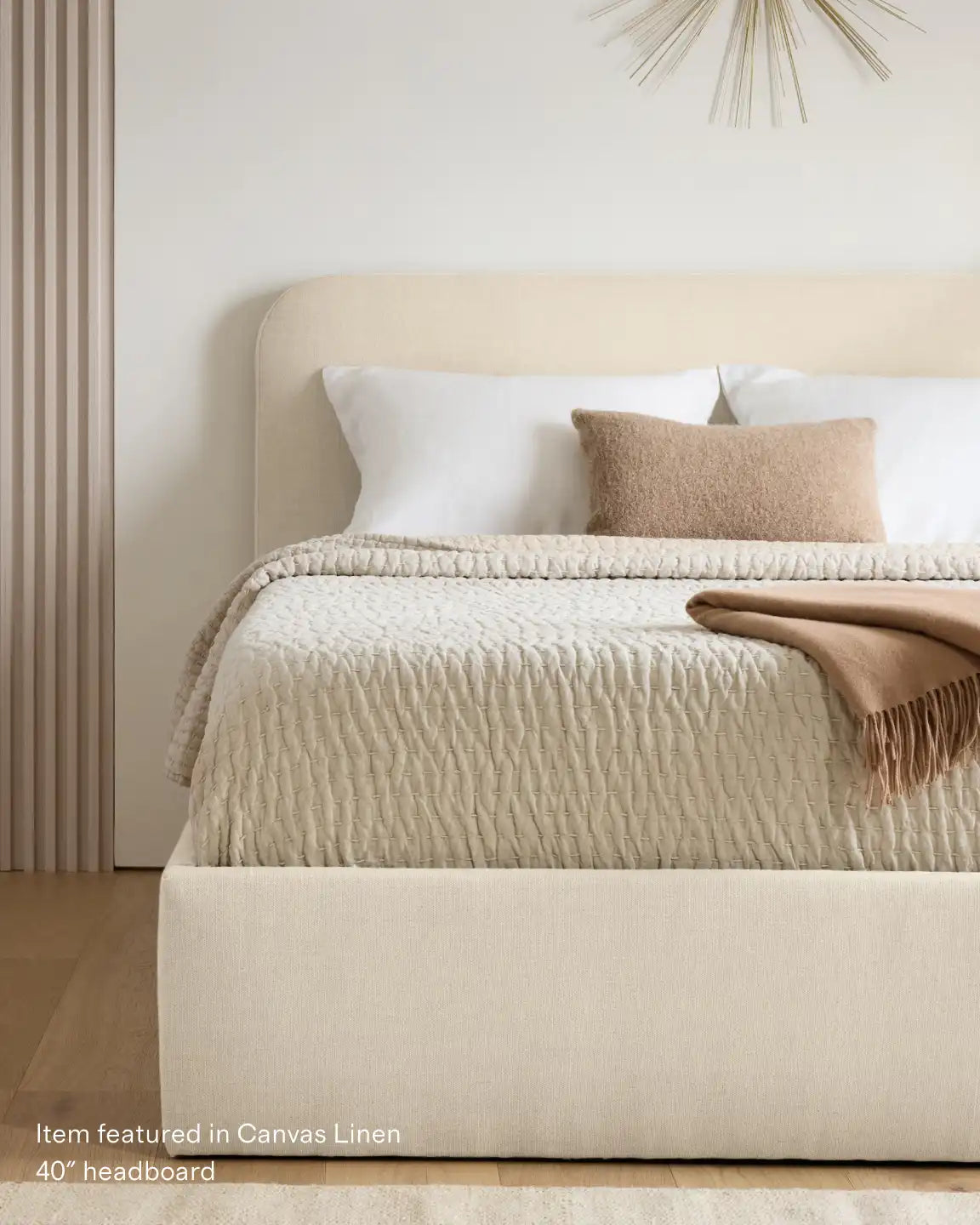Curved Bed in Performance Velvet