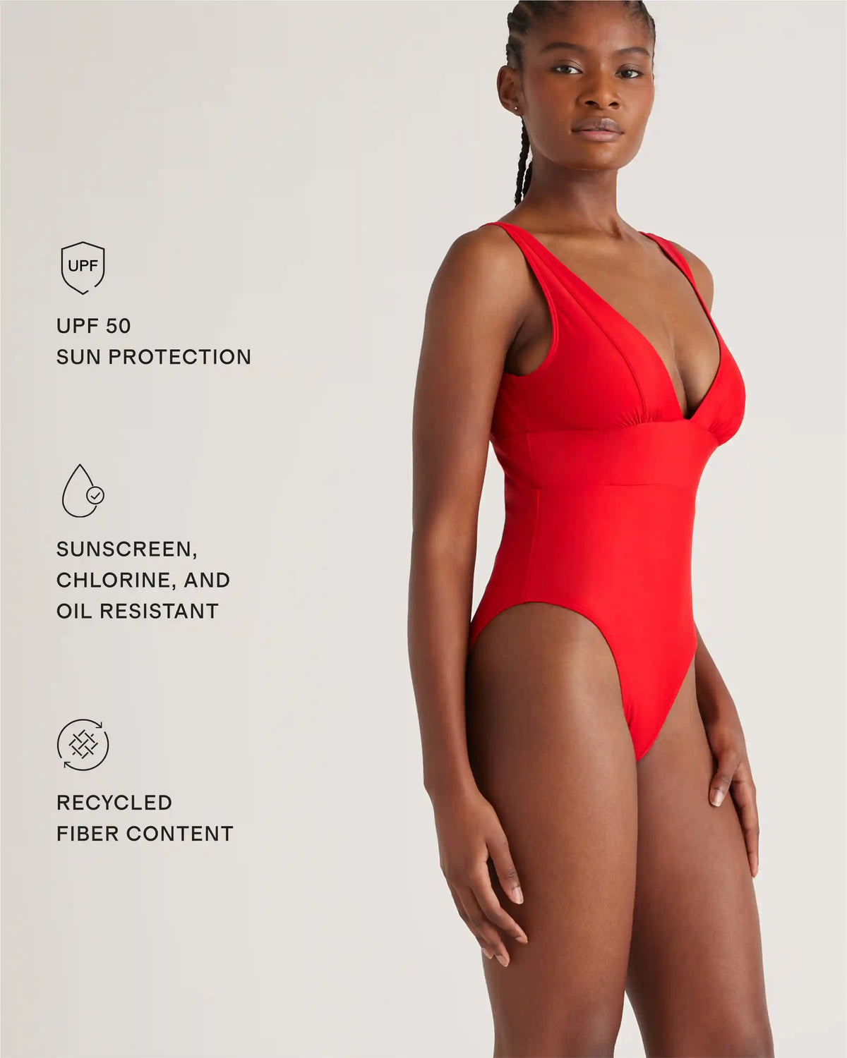 Italian Plunge One-Piece Swimsuit