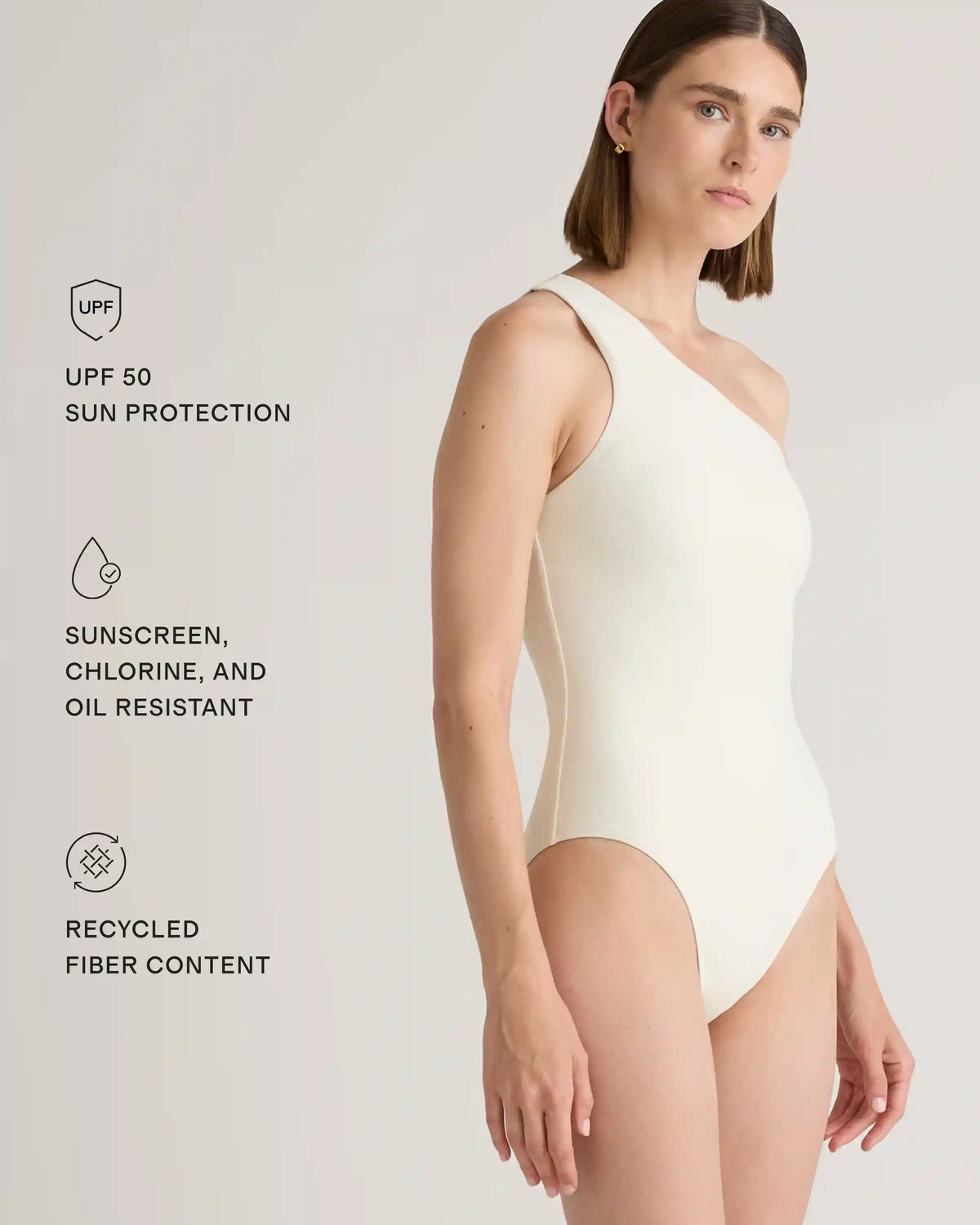 Italian One Shoulder One-Piece Swimsuit