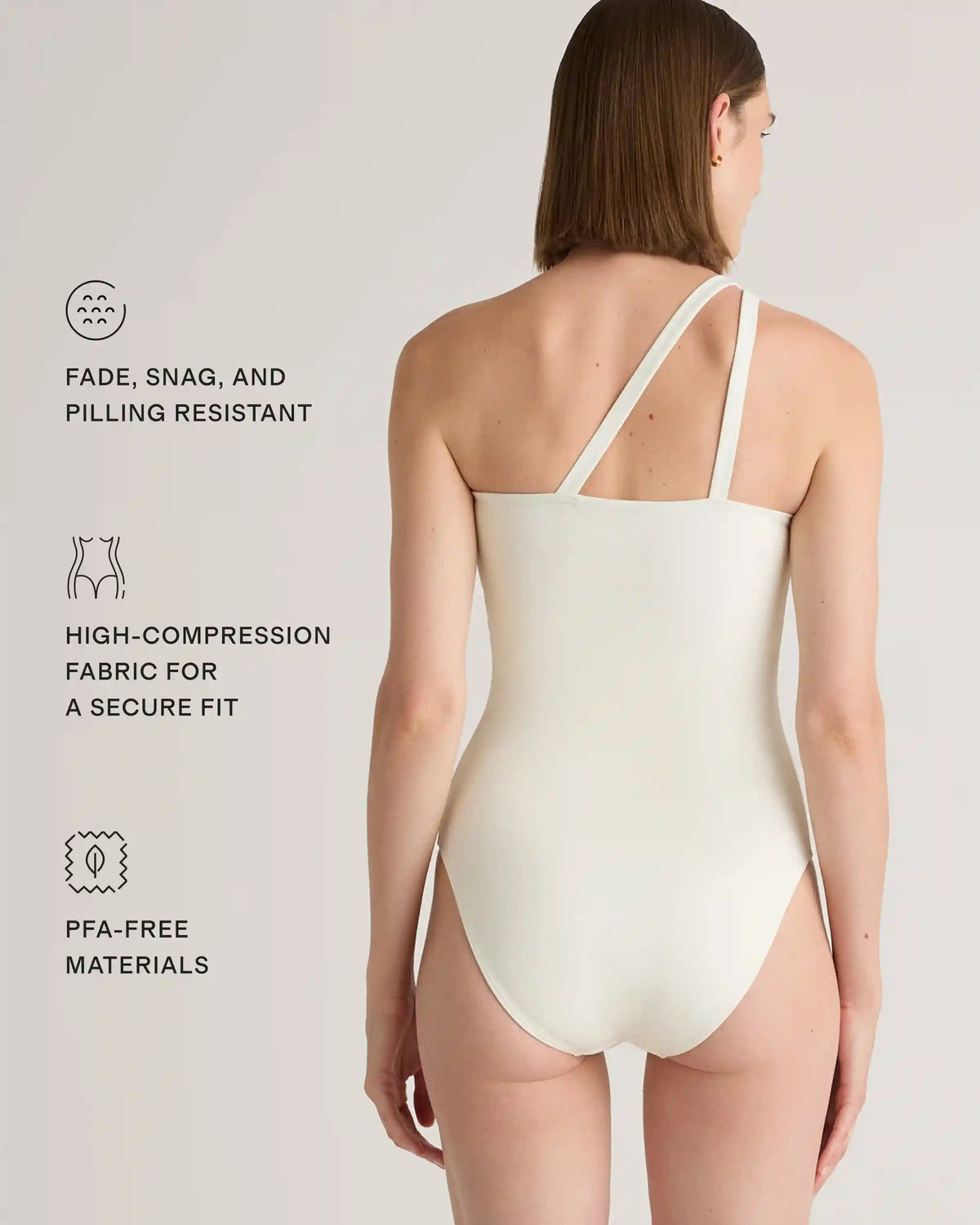 Italian One Shoulder One-Piece Swimsuit