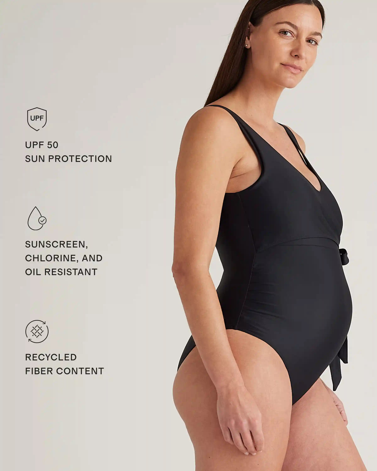 Italian Maternity Wrap One-Piece Swimsuit