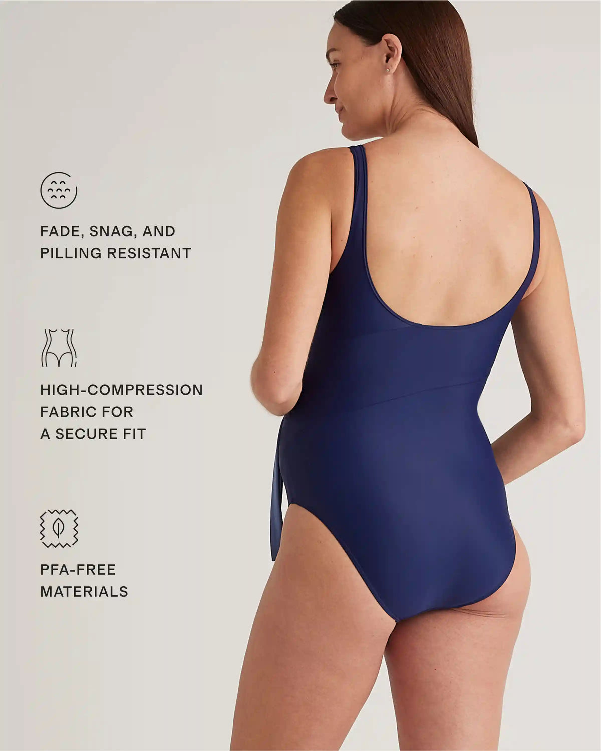 Italian Maternity Wrap One-Piece Swimsuit