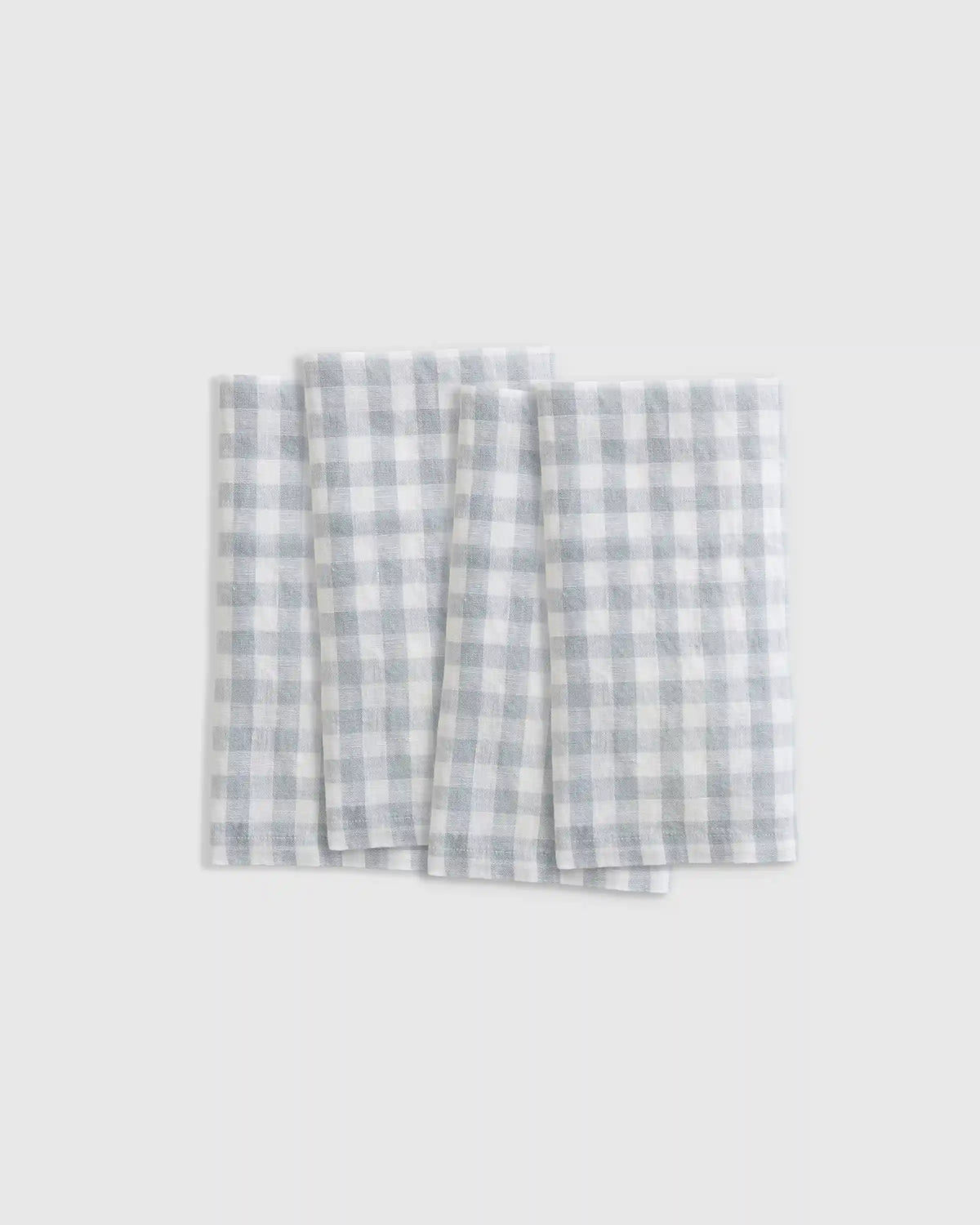 European Linen Gingham Napkins, Set of 4