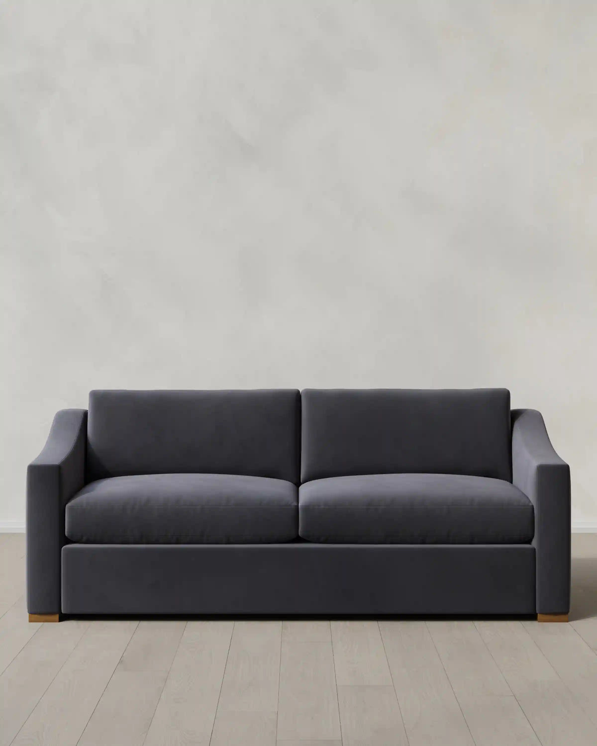 Hollis Slope Arm Sofa in Performance Velvet