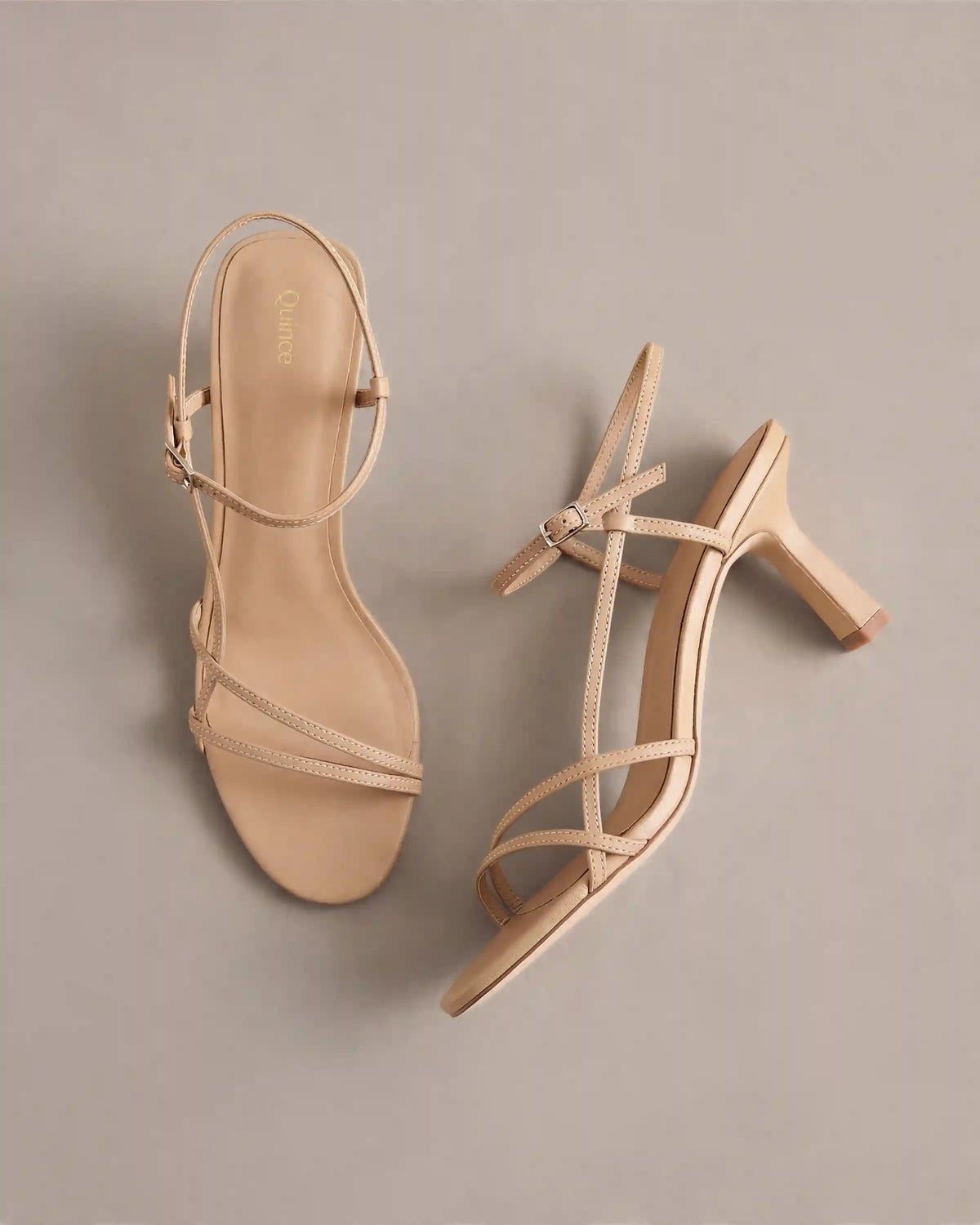 Italian Leather 70mm Strappy Heel