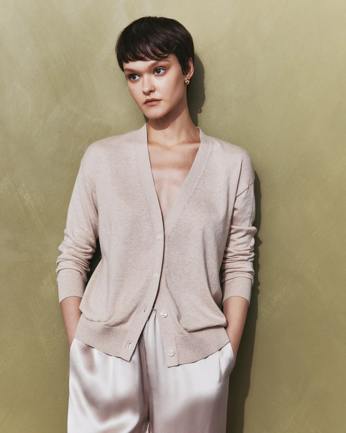 Lightweight Cotton Cashmere Cardigan