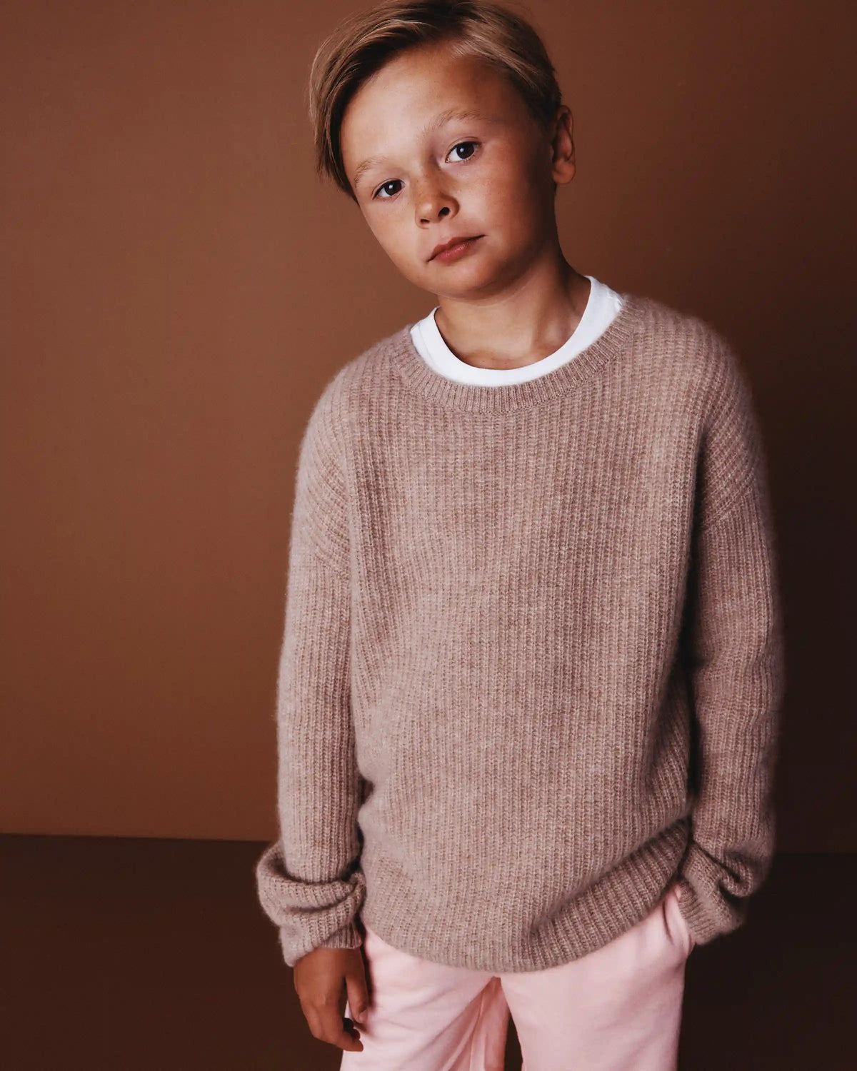 Washable Cashmere Fisherman Tunic Sweater