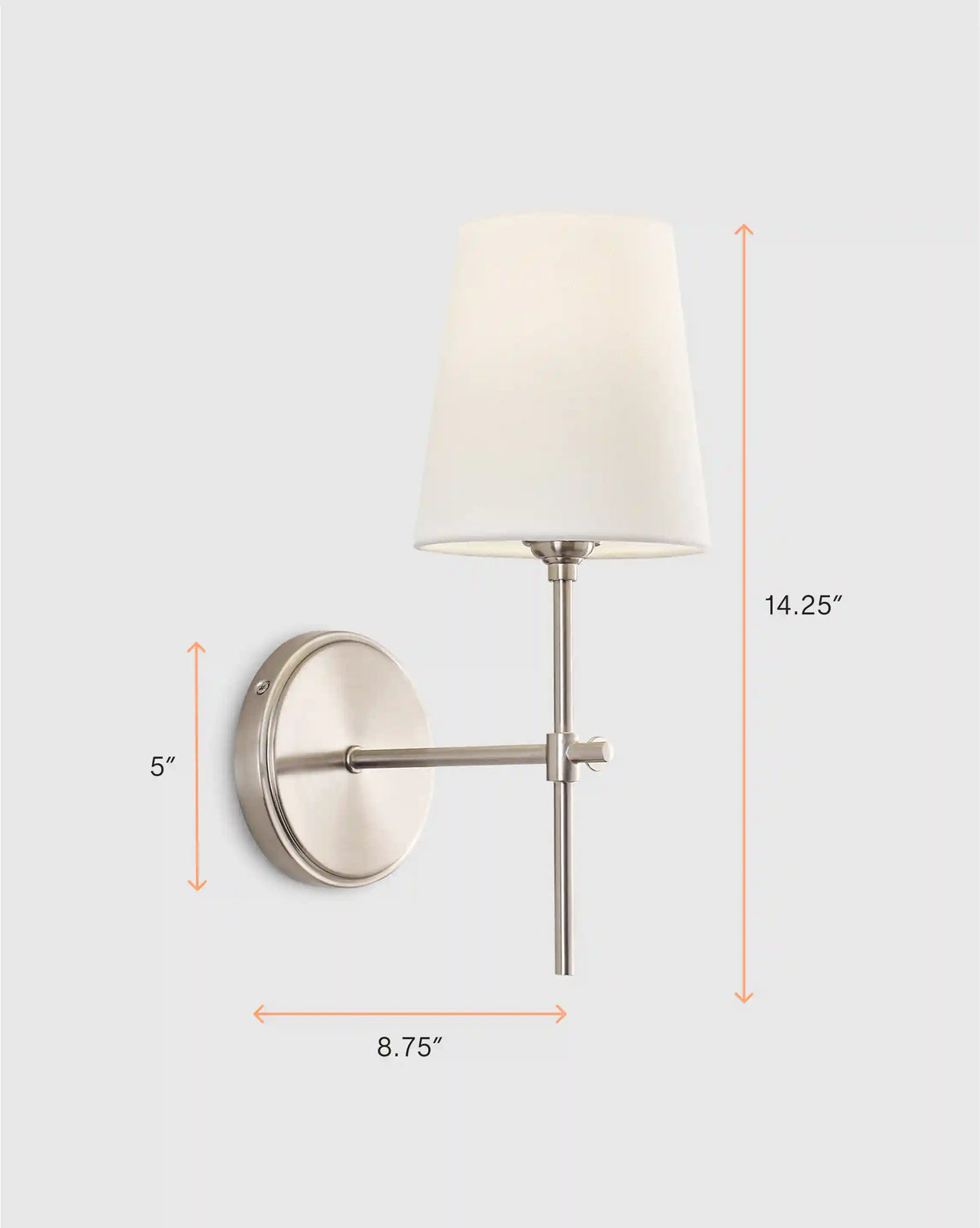 Linear Steel Sconce with Linen Shade
