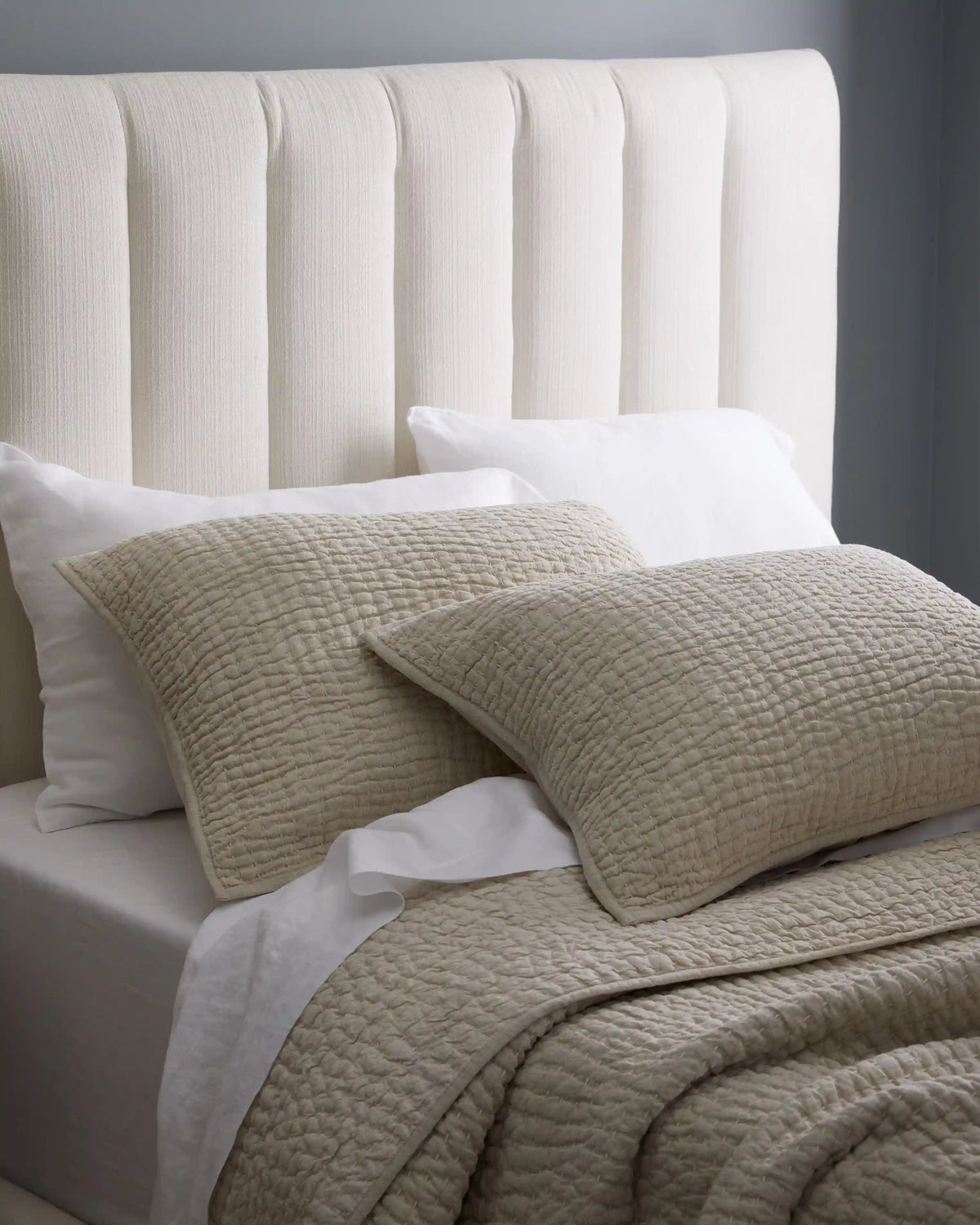 European Linen Cotton Stitch Quilt Set