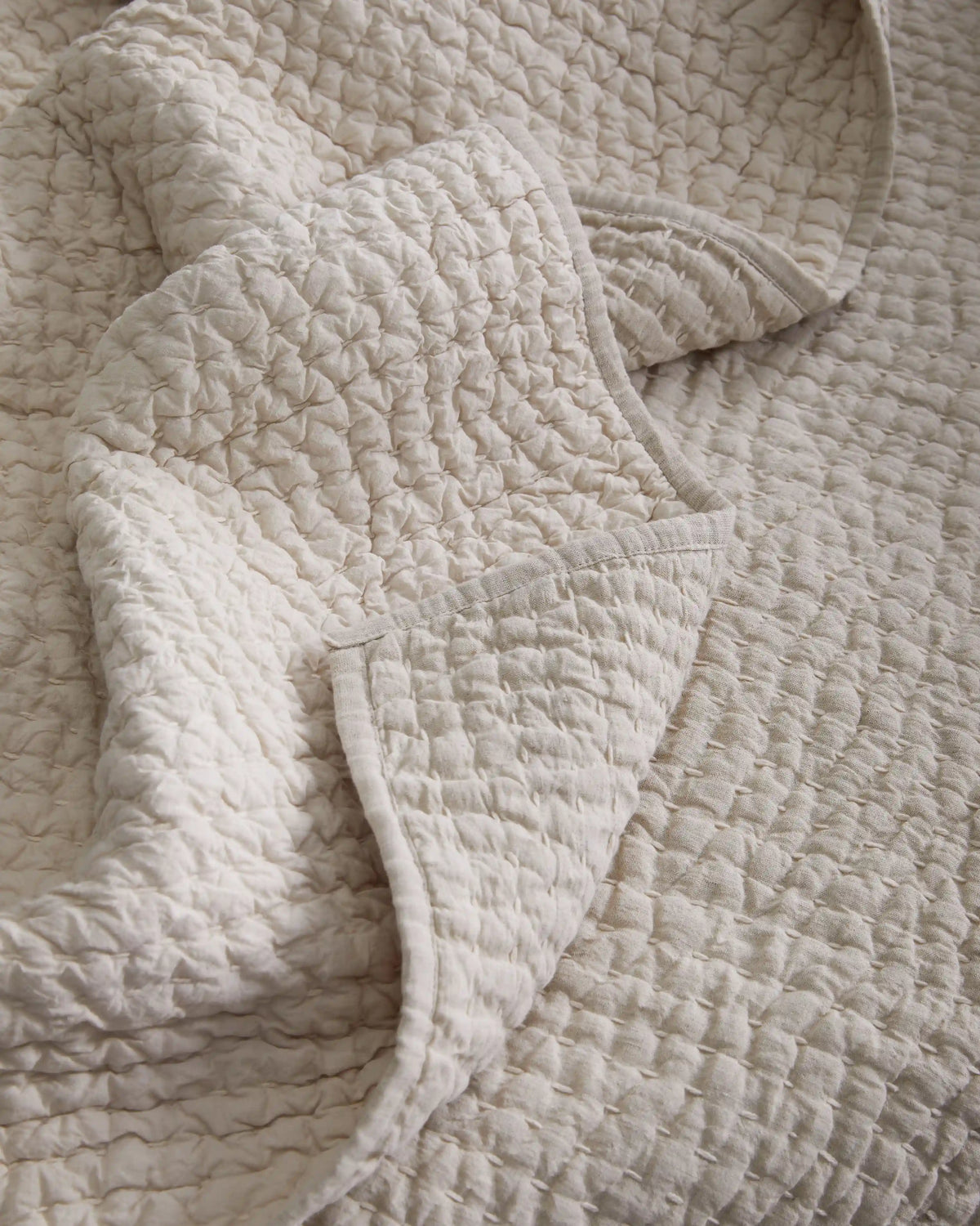 European Linen Cotton Stitch Sham Set