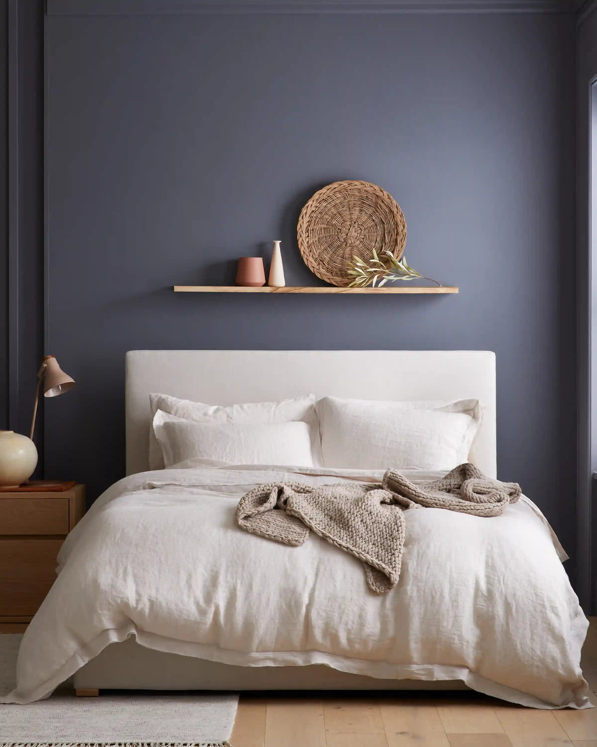 European Linen Double Flange Duvet Cover Set