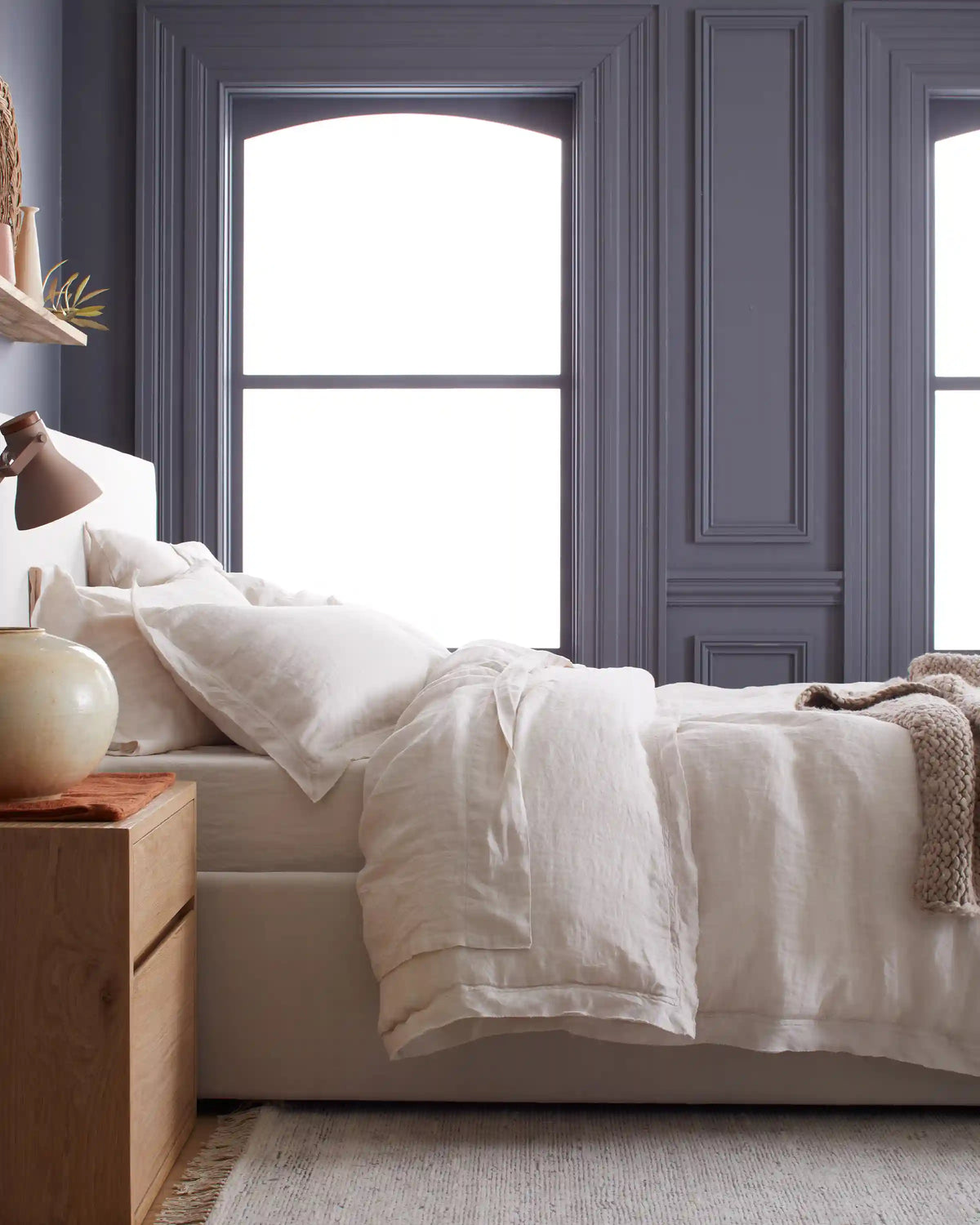 European Linen Double Flange Duvet Cover