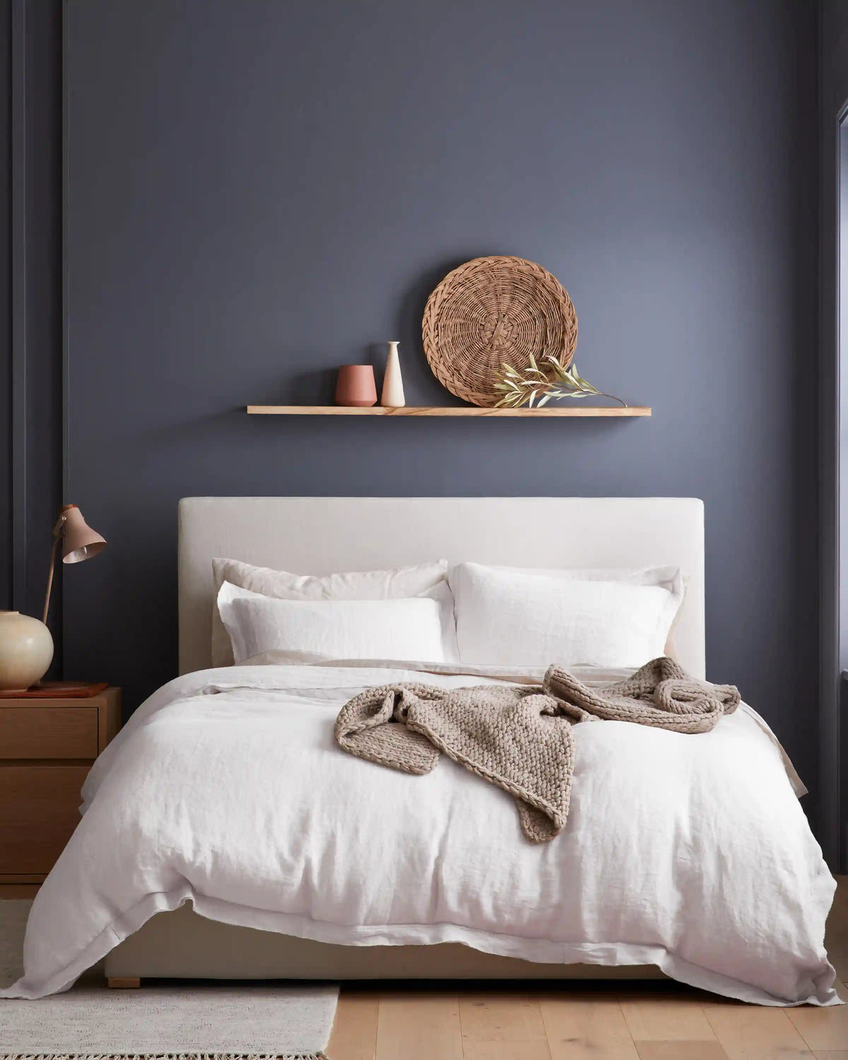 European Linen Double Flange Duvet Cover
