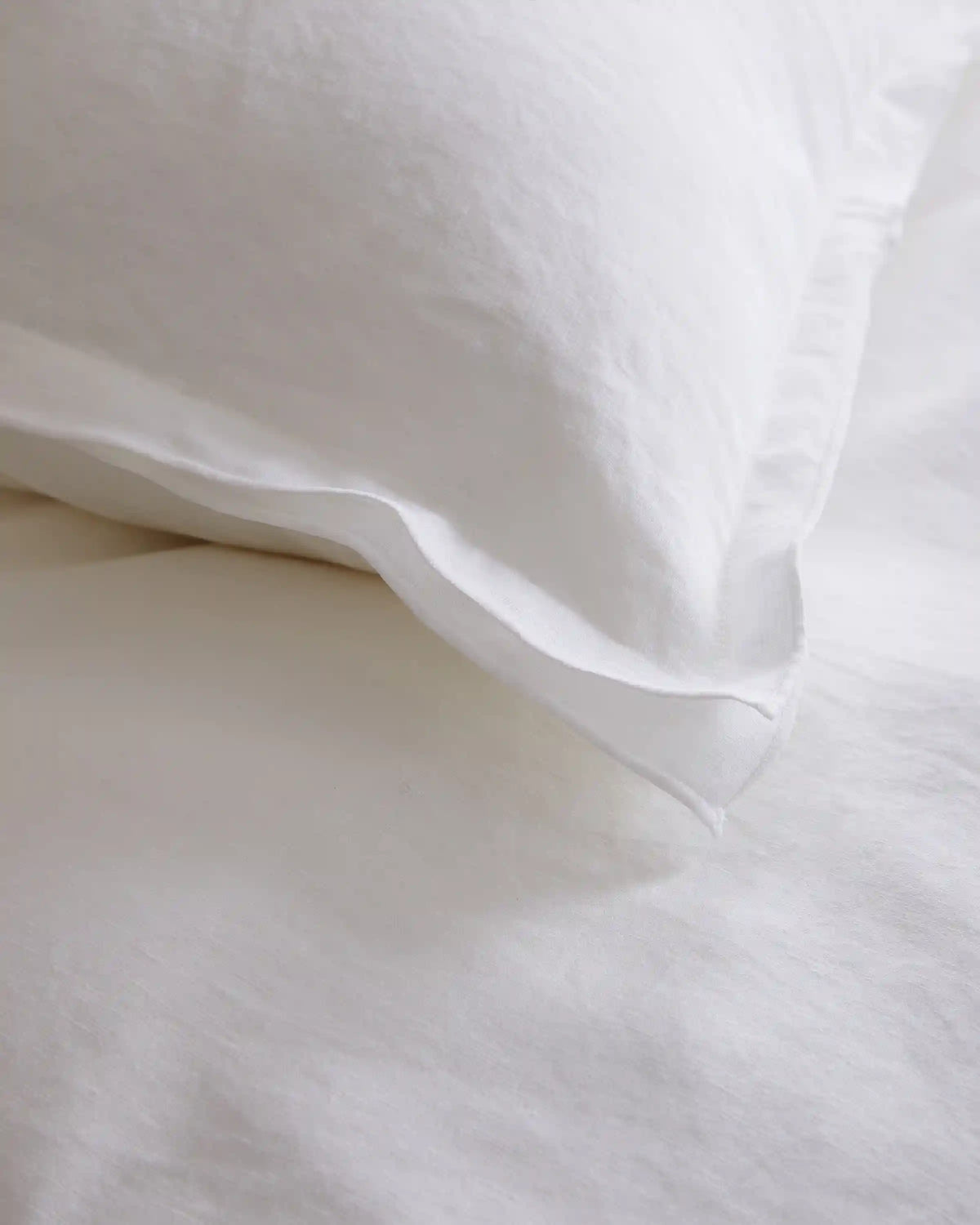 European Linen Double Embroidered Edge Duvet Cover Set
