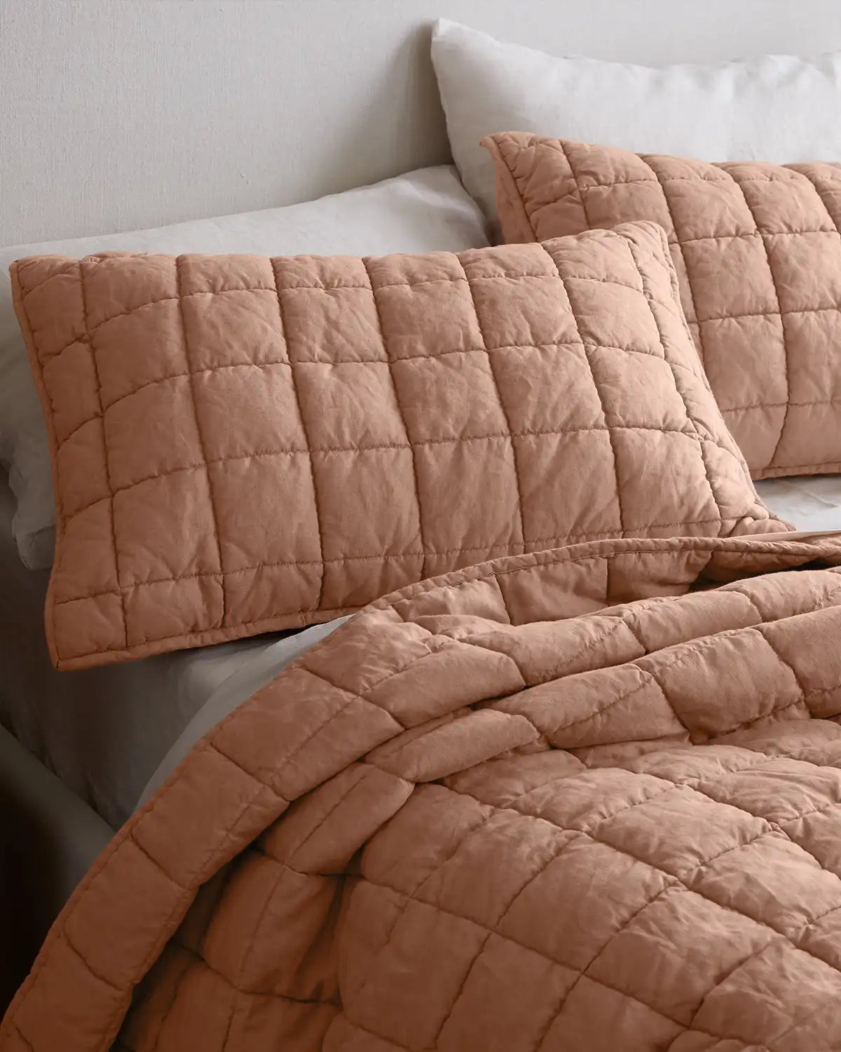 European Linen Box Quilted Sham Set