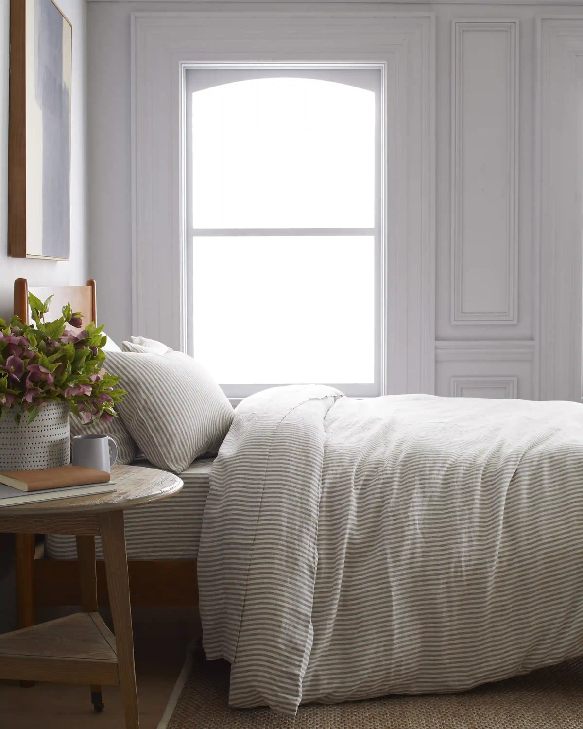European Linen Stripe Duvet Cover