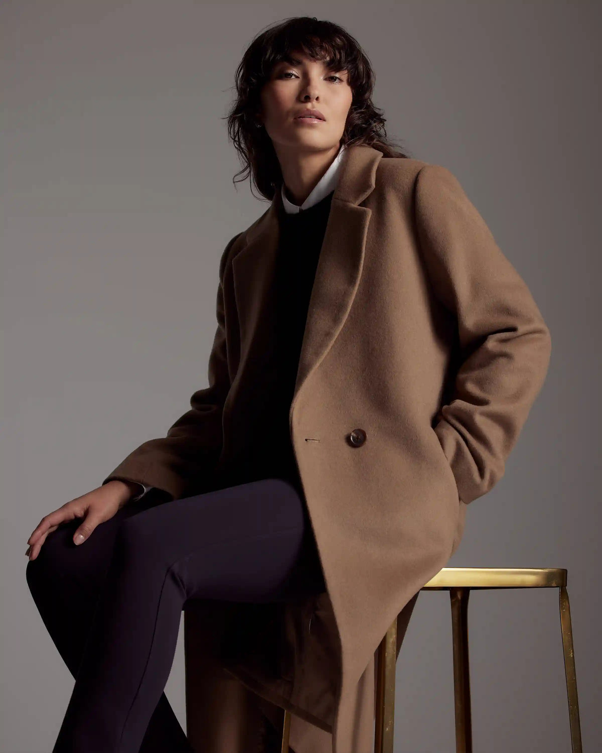 Italian Wool Classic Single-Breasted Coat