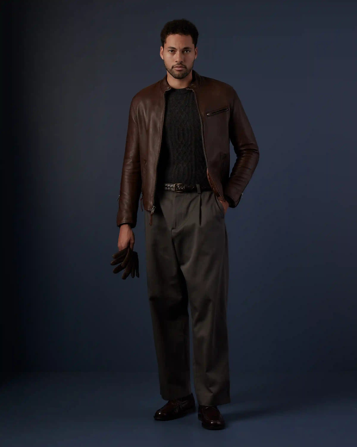 100% Leather Café Racer Jacket