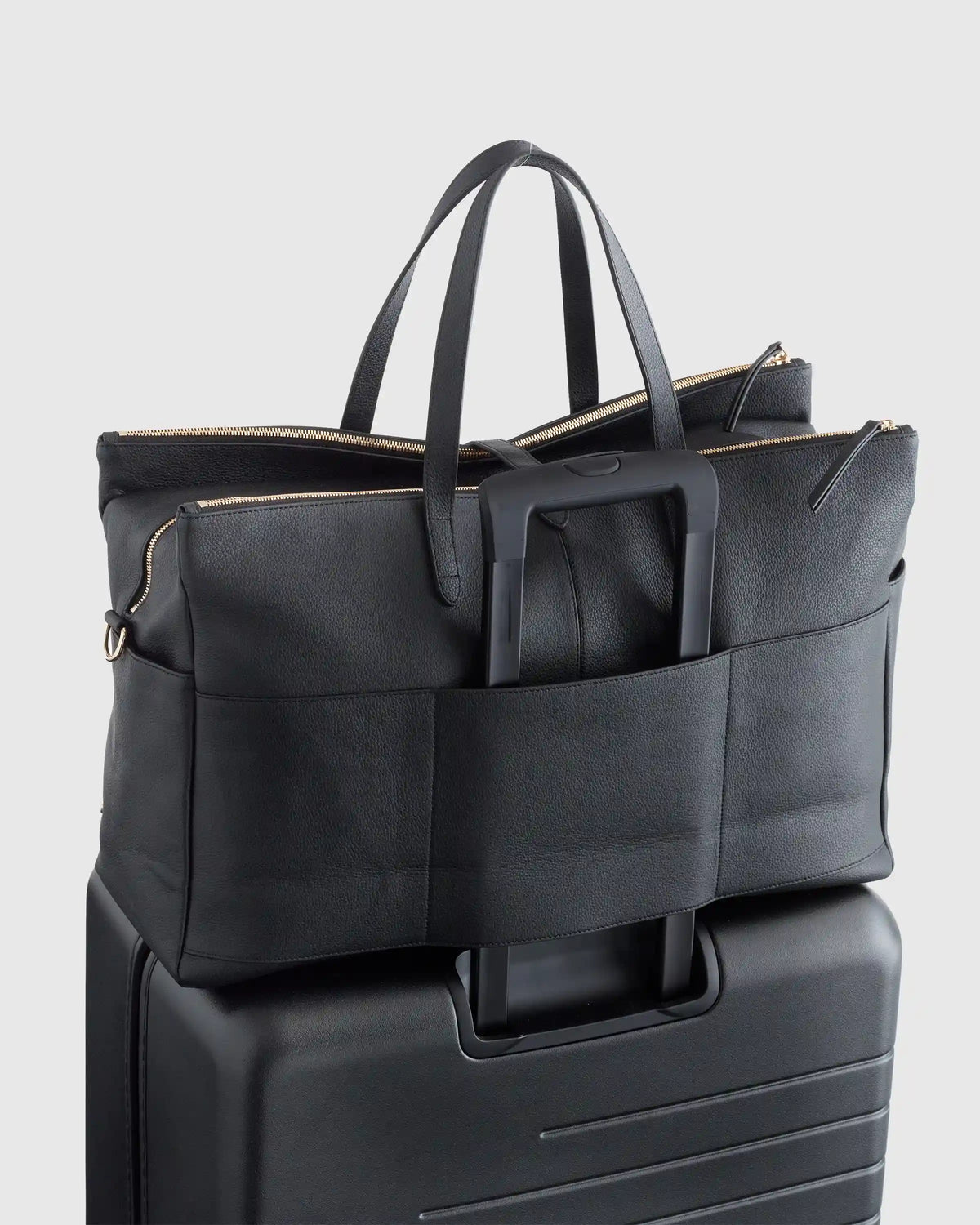 Italian Leather Triple Compartment Weekender