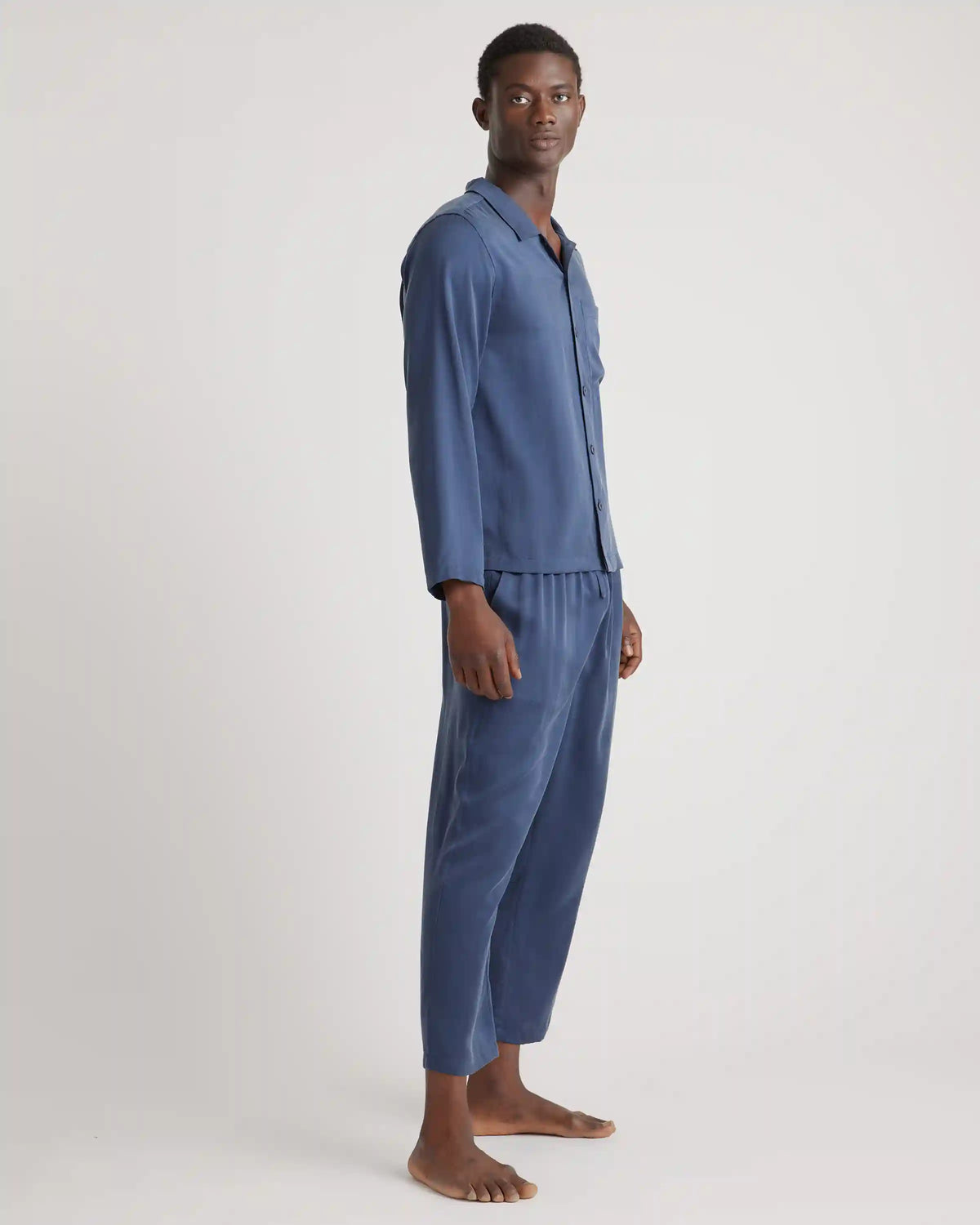 100% Washable Silk Button Down Pant Set
