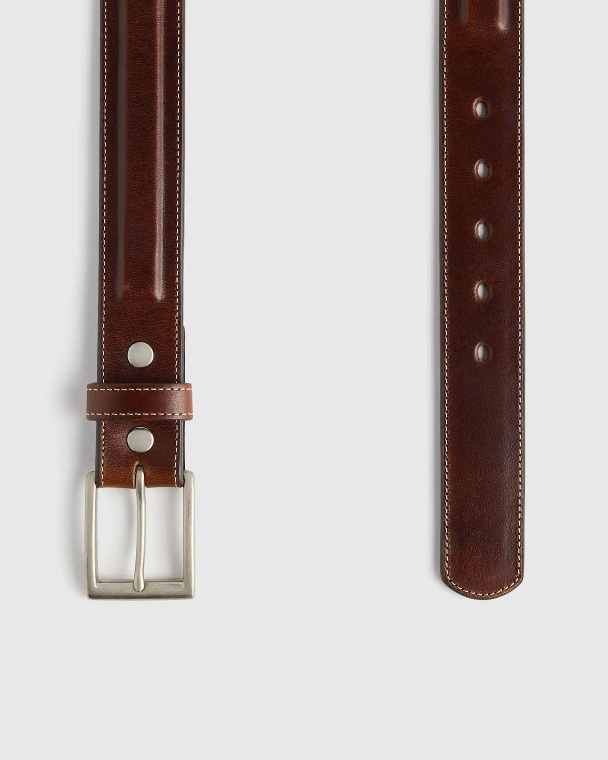 Hugo Contoured Leather Dress Belt