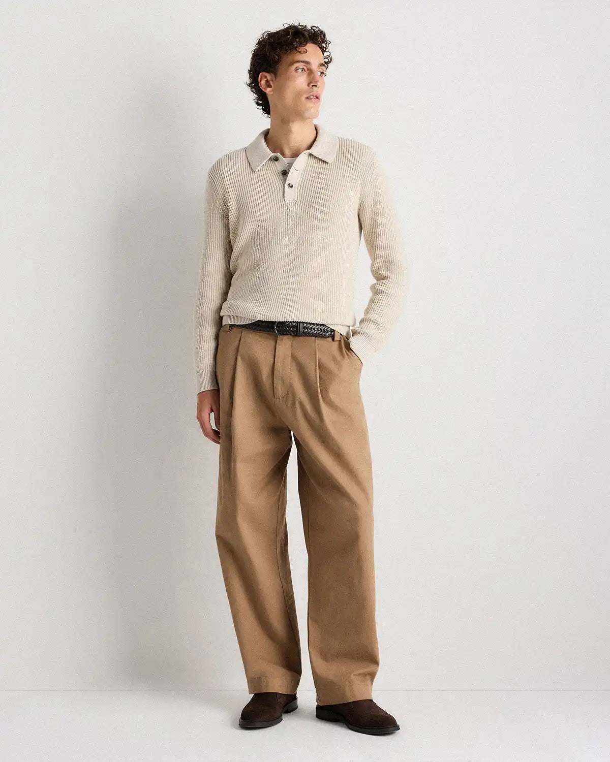 Jack Italian Leather Woven Belt