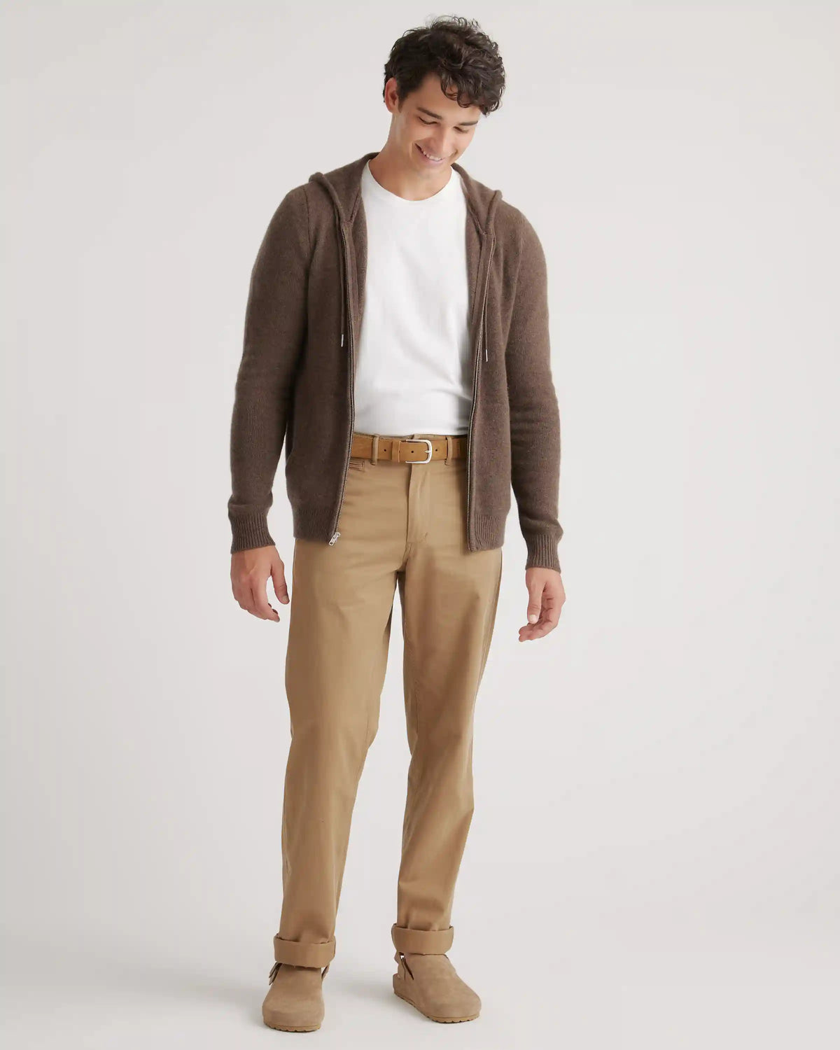 Mongolian Cashmere Full-Zip Hoodie