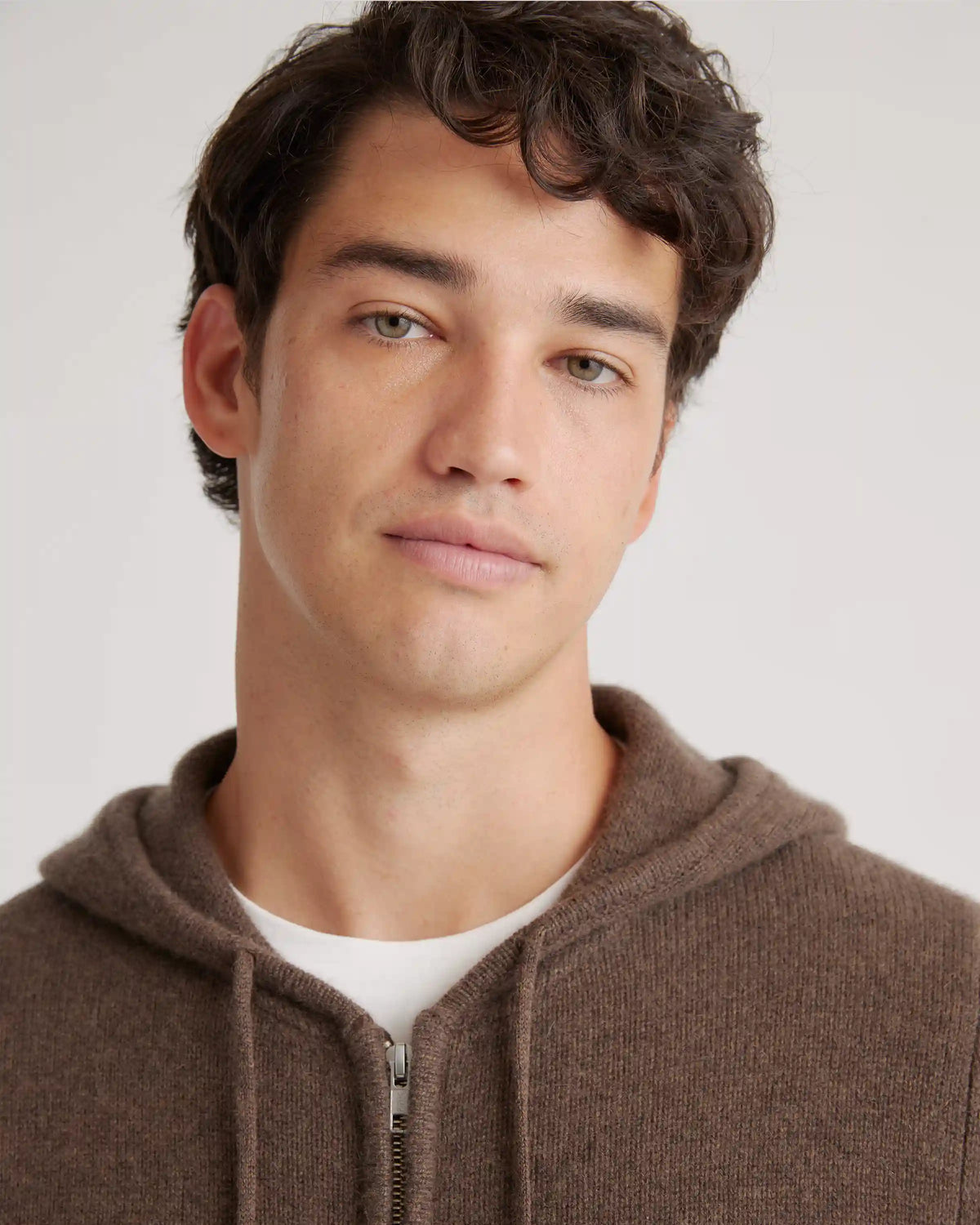 Mongolian Spring Cashmere Full-Zip Hoodie