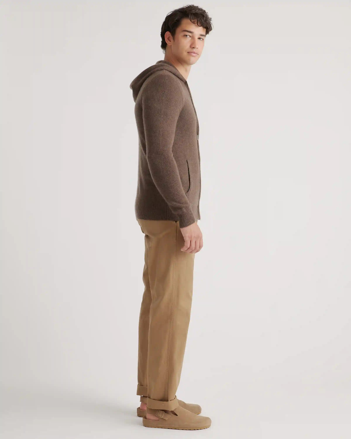 Mongolian Cashmere Full-Zip Hoodie