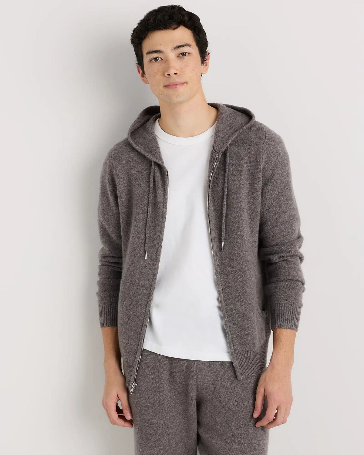 Mongolian Cashmere Full-Zip Hoodie