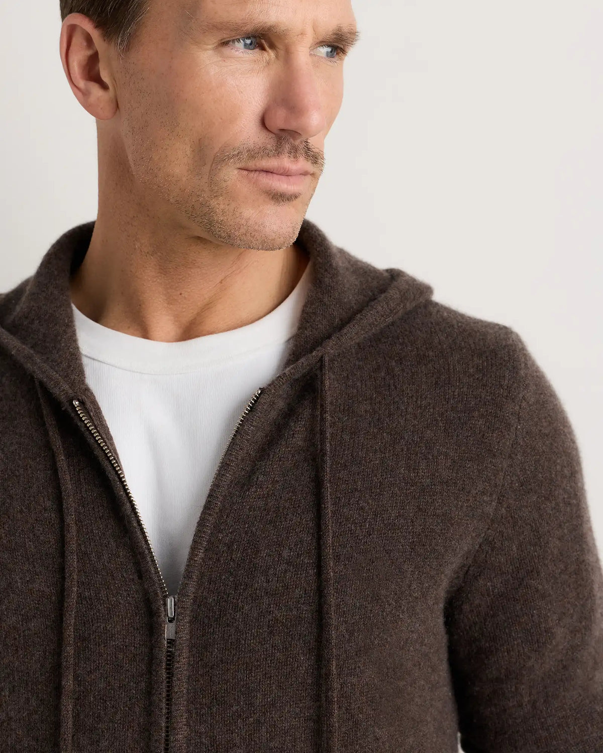 Mongolian Cashmere Full-Zip Hoodie