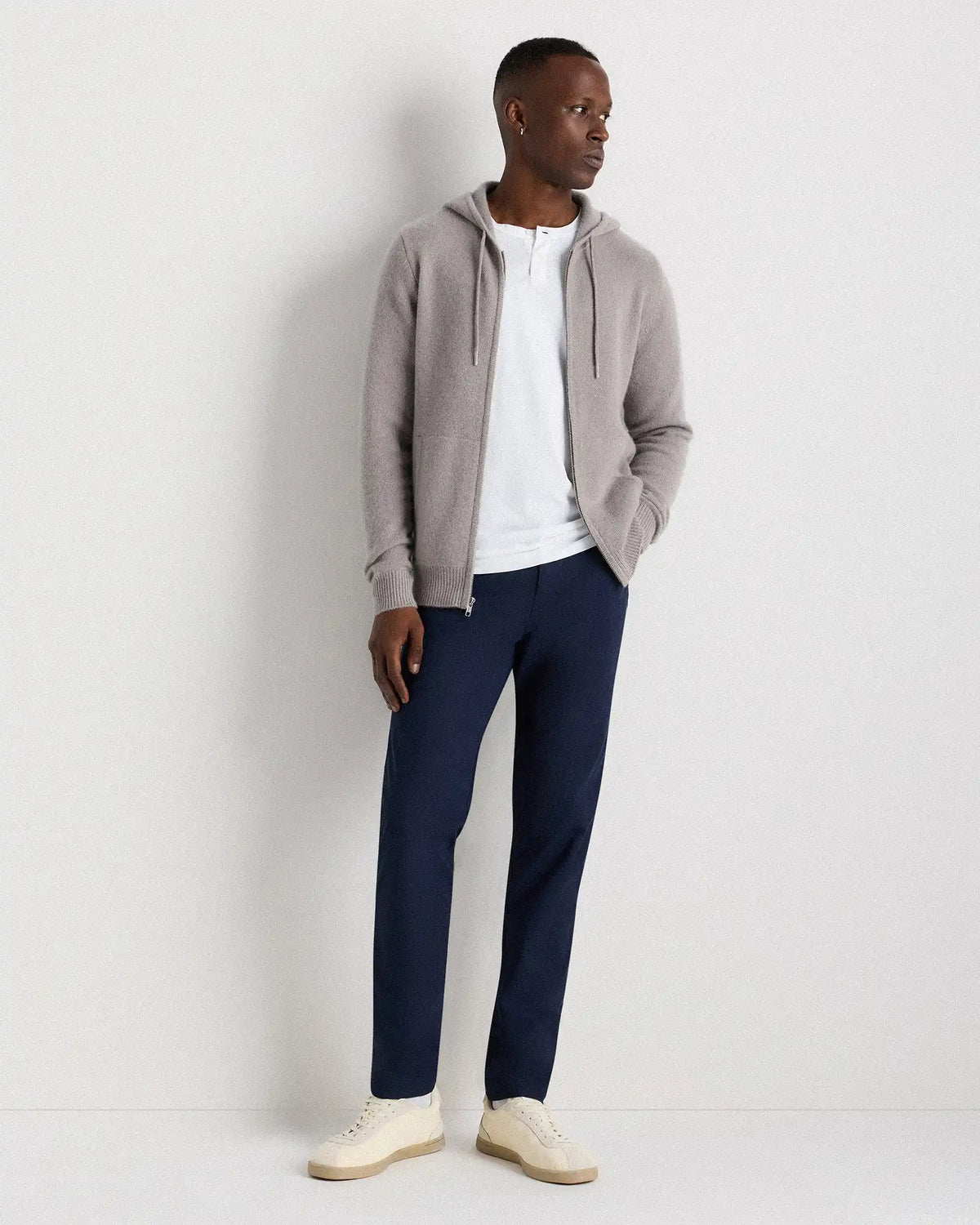 Mongolian Cashmere Full-Zip Hoodie
