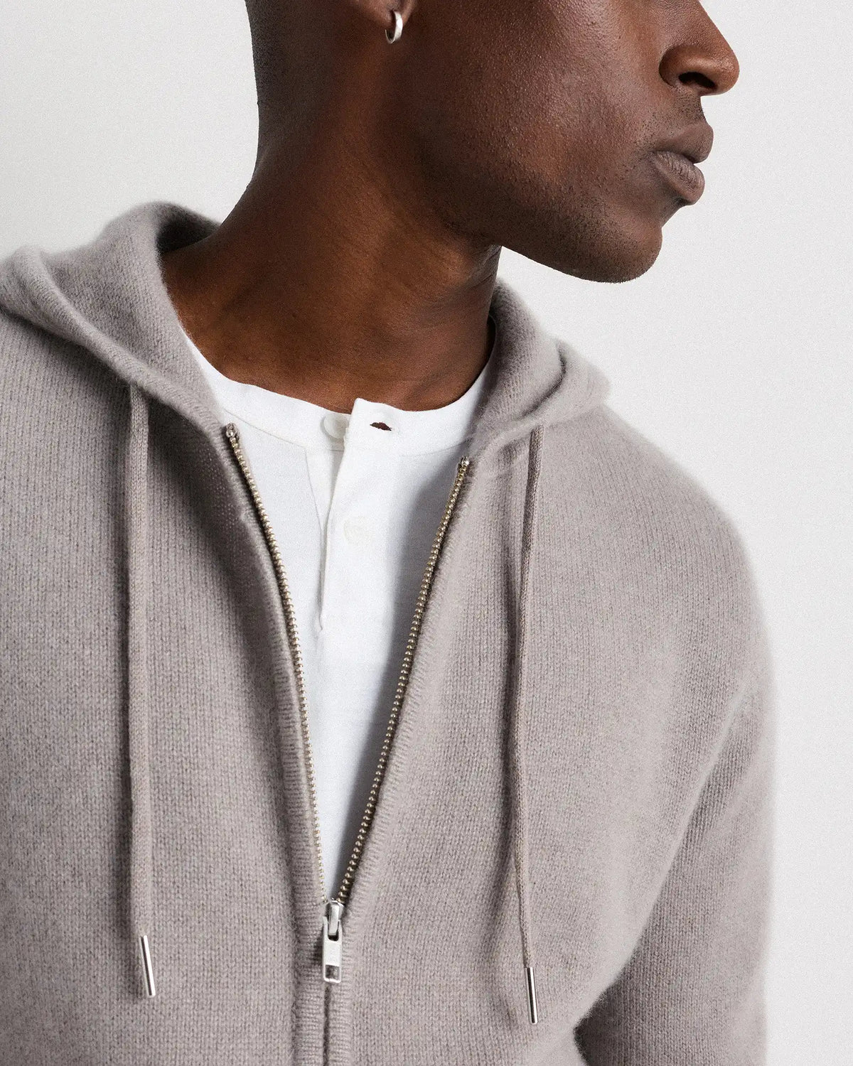 Mongolian Cashmere Full-Zip Hoodie