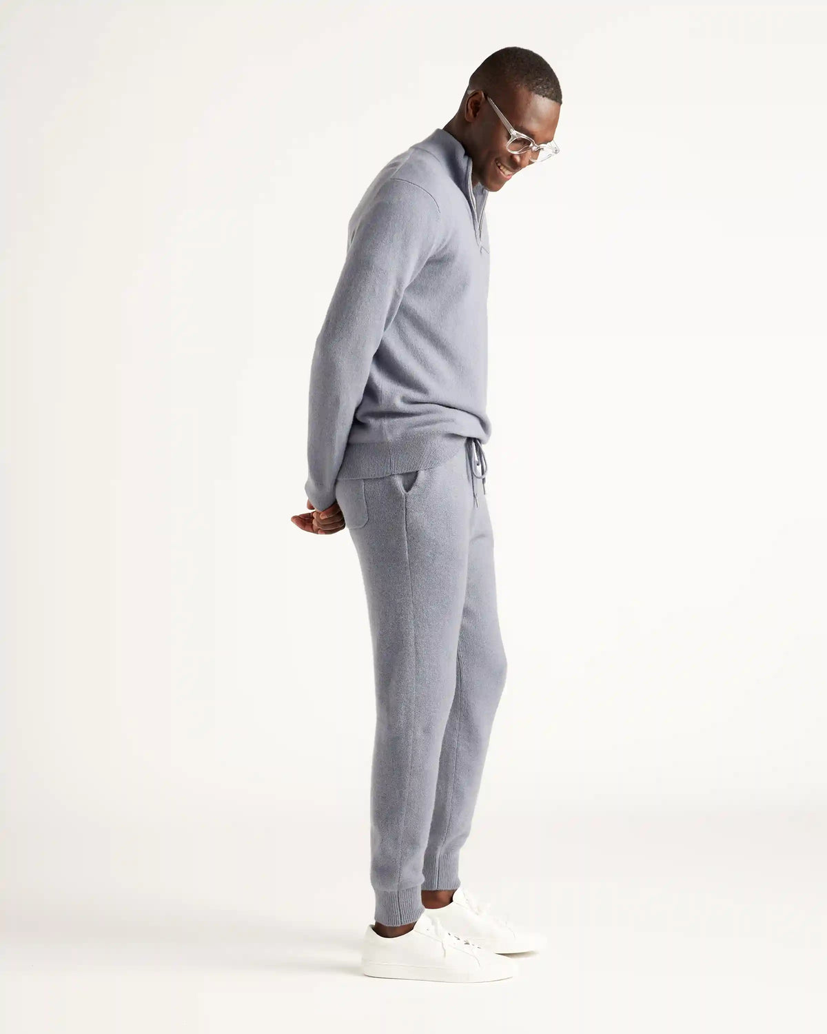 Mongolian Spring Cashmere Quarter Zip Sweater