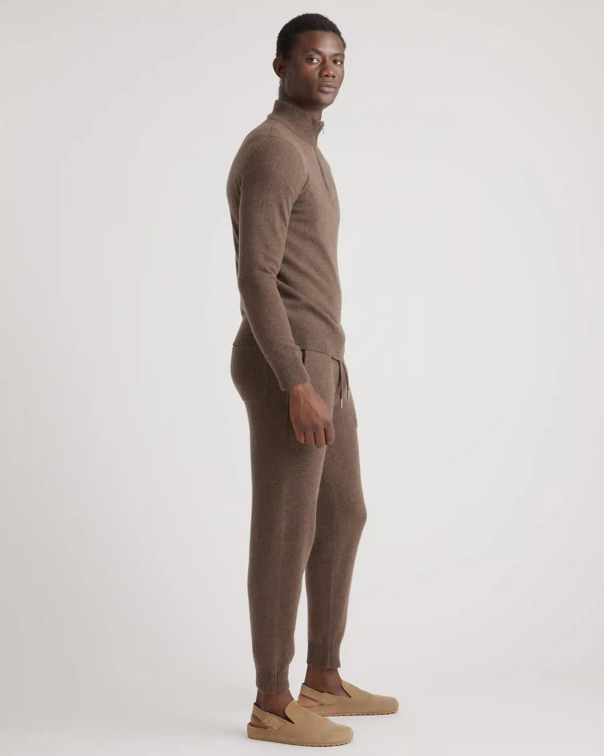 Mongolian Spring Cashmere Quarter Zip Sweater