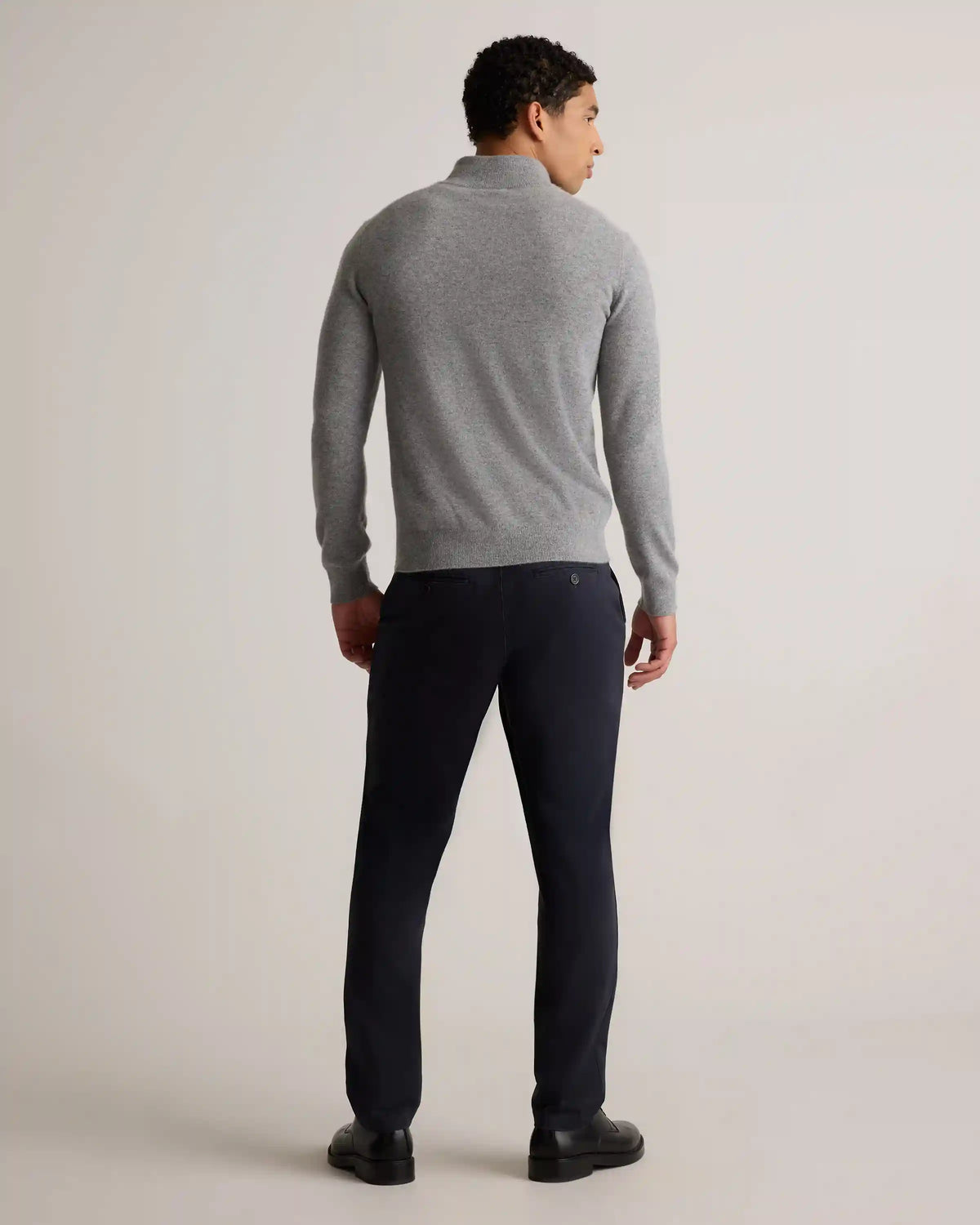 Mongolian Cashmere Quarter Zip Sweater