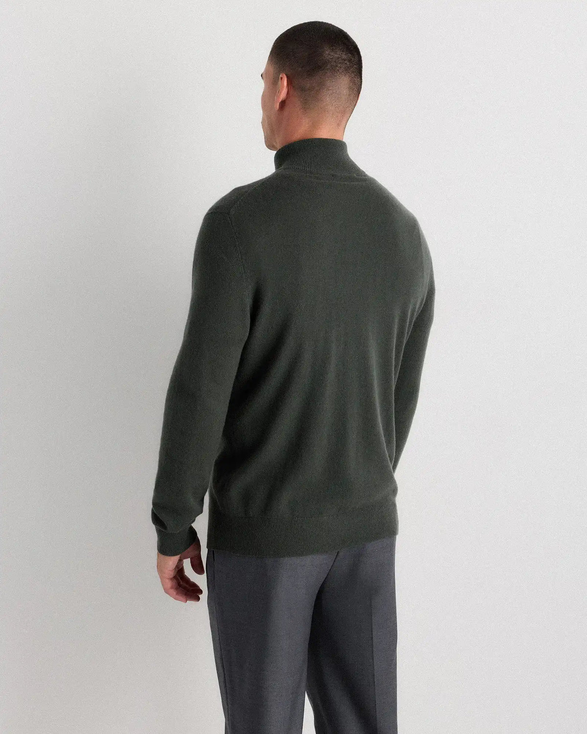 Mongolian Spring Cashmere Quarter Zip Sweater