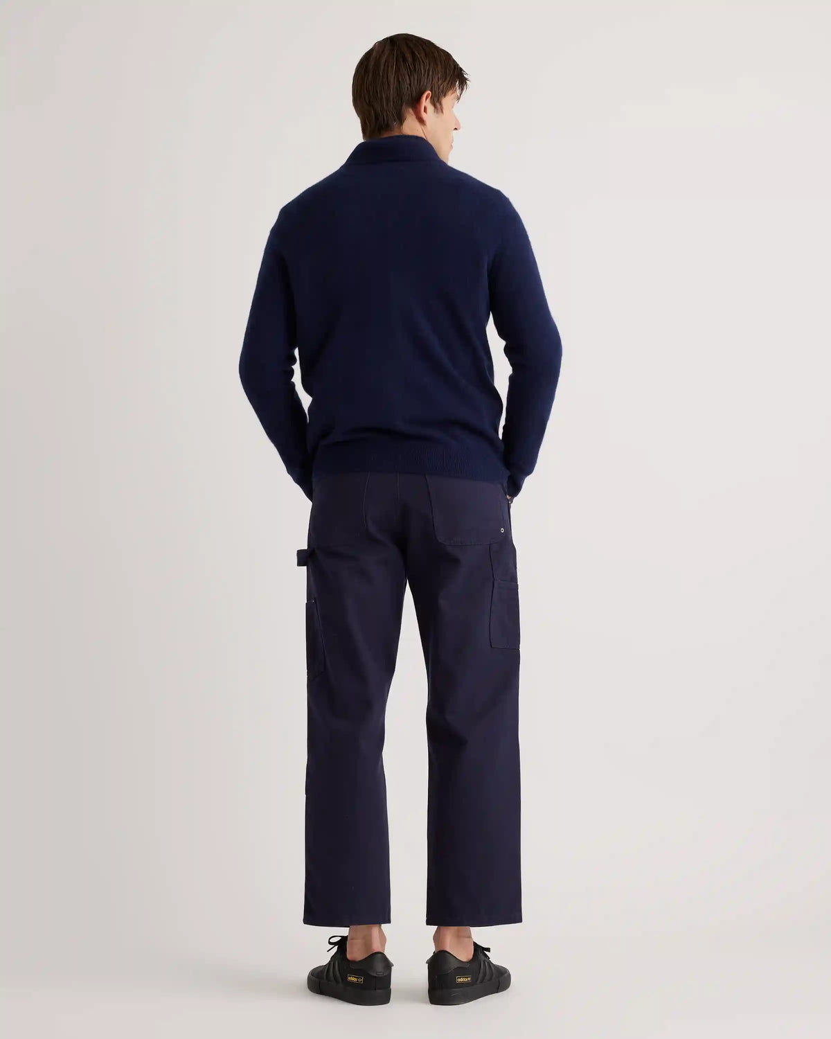 Mongolian Cashmere Quarter Zip Sweater